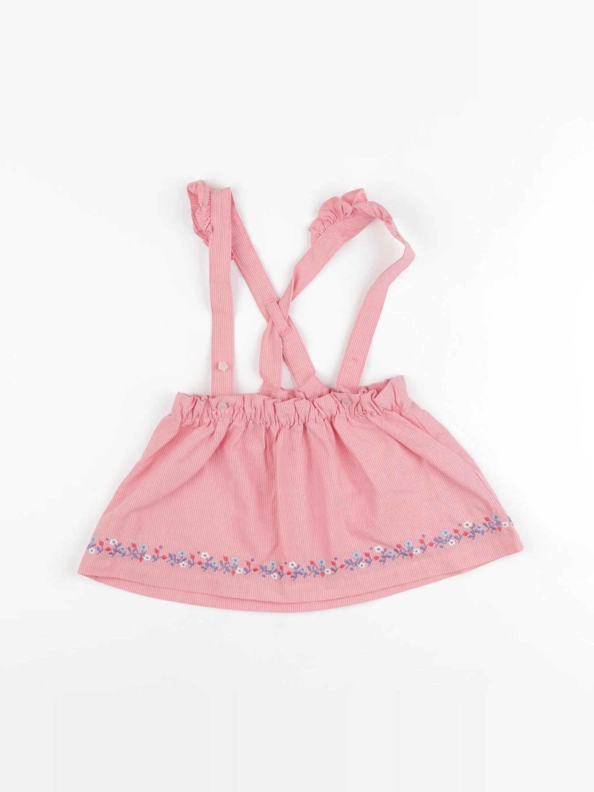 Sergent Major - jupe blanc, rose - 9 mois