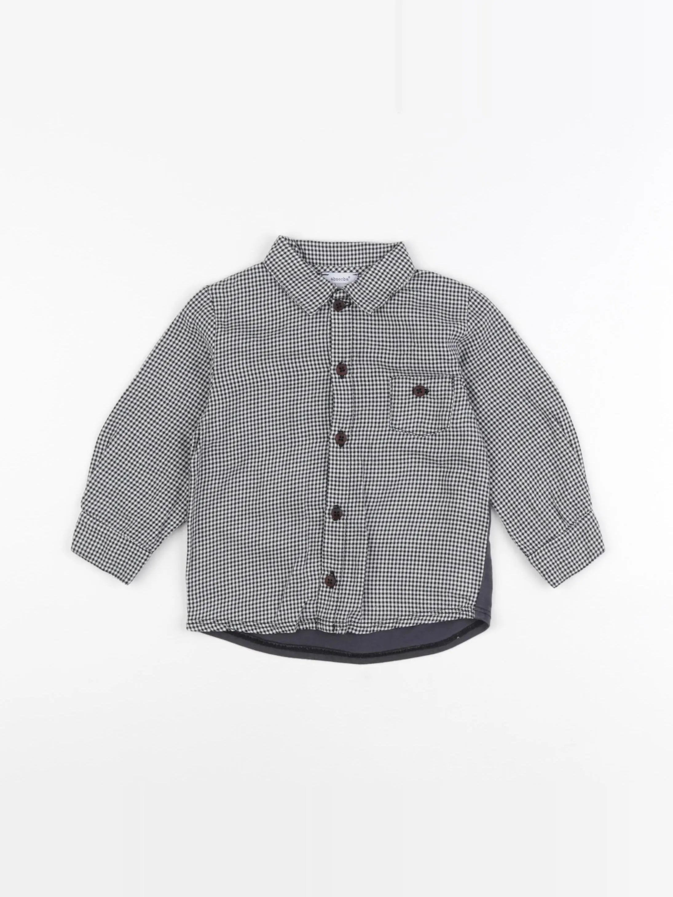 Absorba - chemise blanc, noir - 18 mois