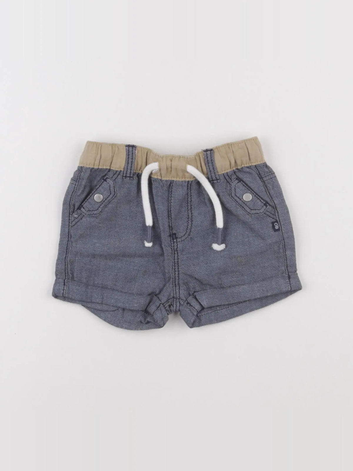 Obaïbi - short bleu - 6 mois