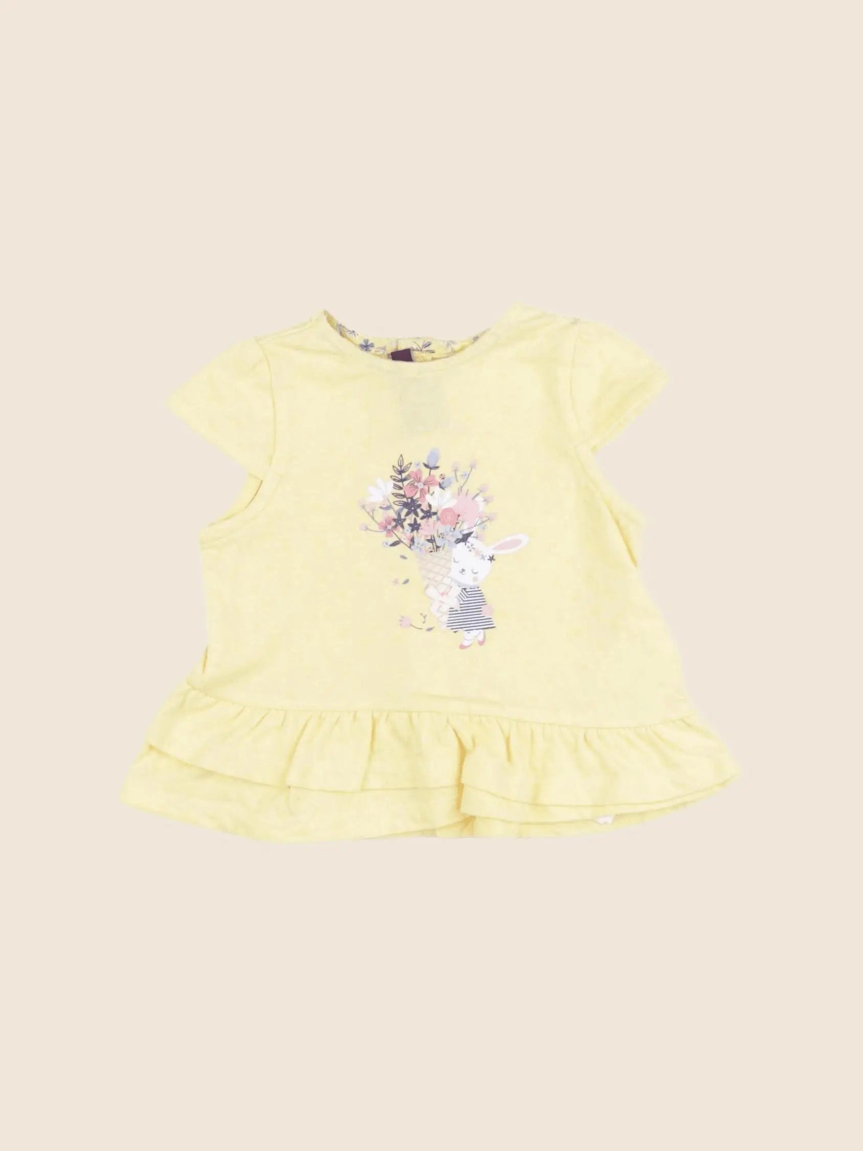 Sergent Major - tee-shirt jaune - 6 mois