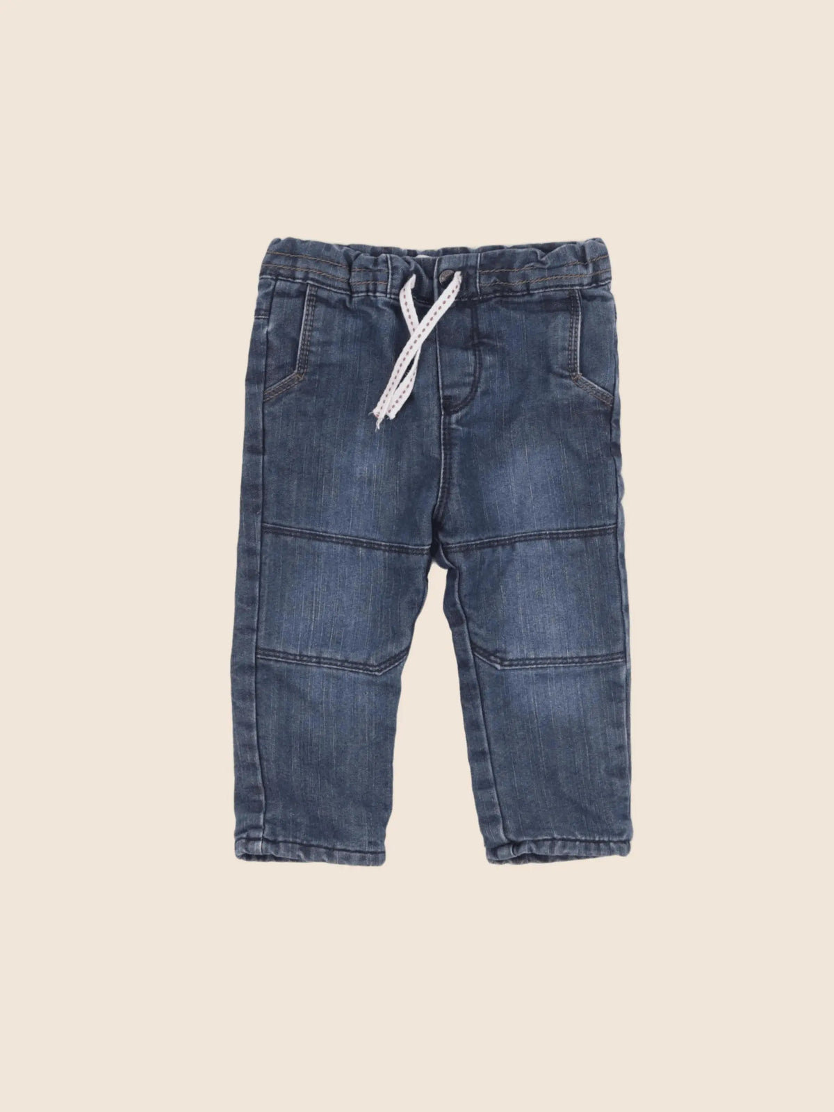 Obaïbi - jean doublé bleu - 12 mois
