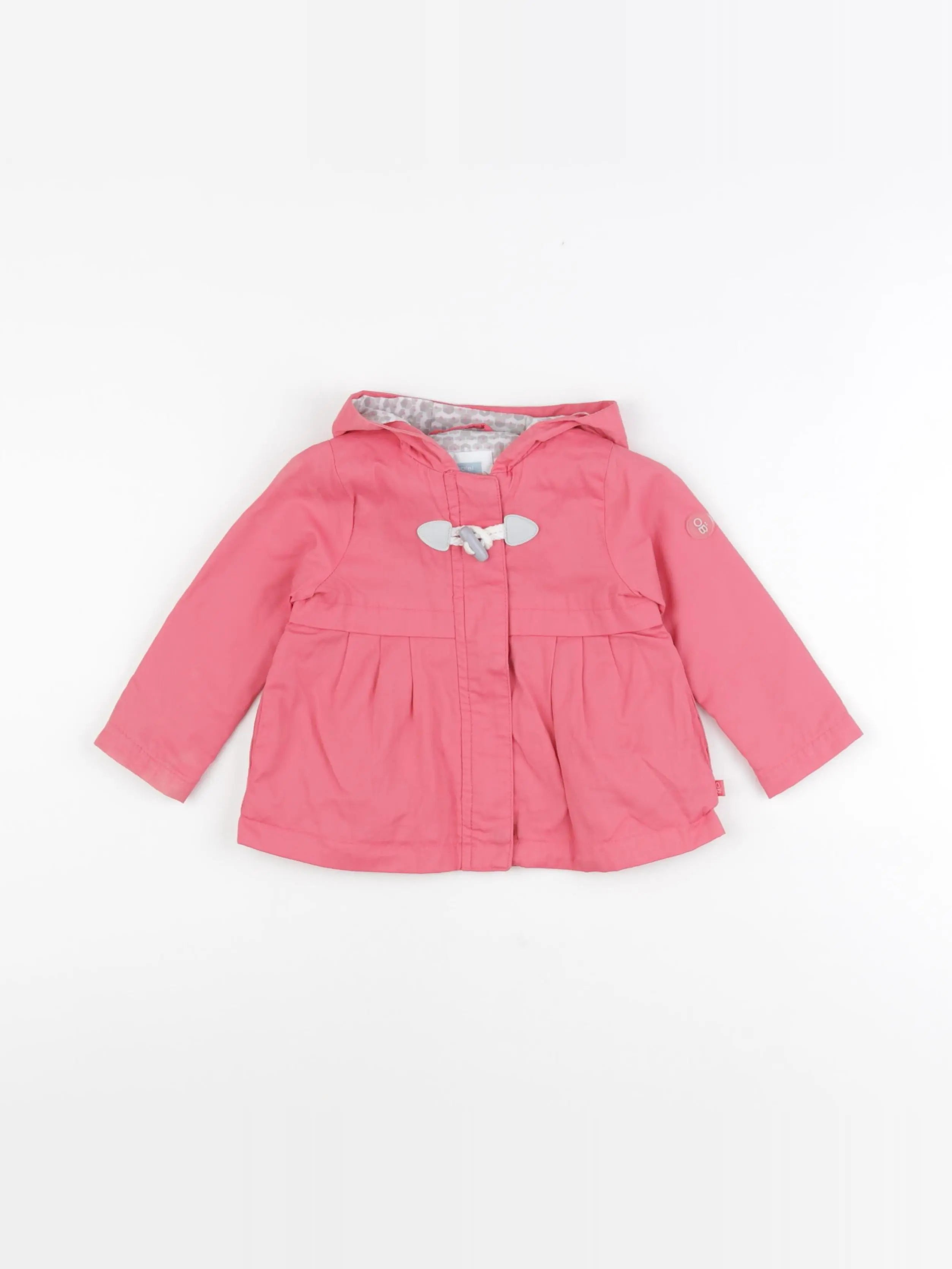 Obaïbi - imperméable rose - 6 mois