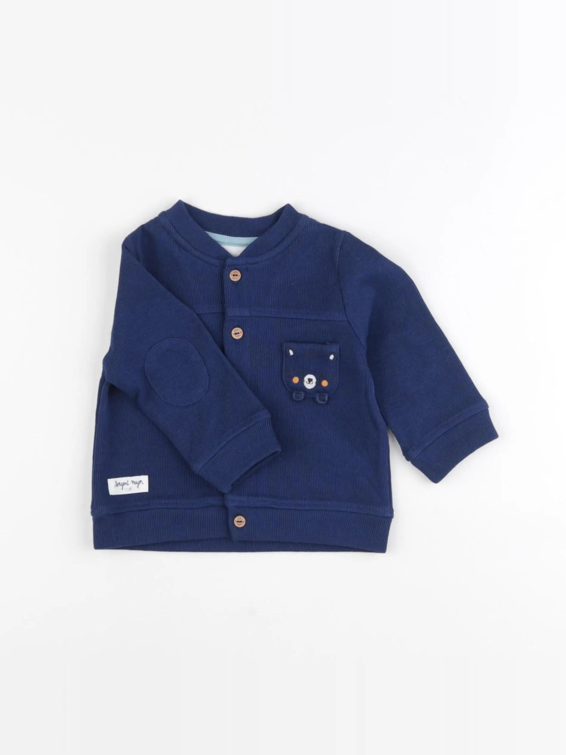 Sergent Major - sweat bleu - 6 mois