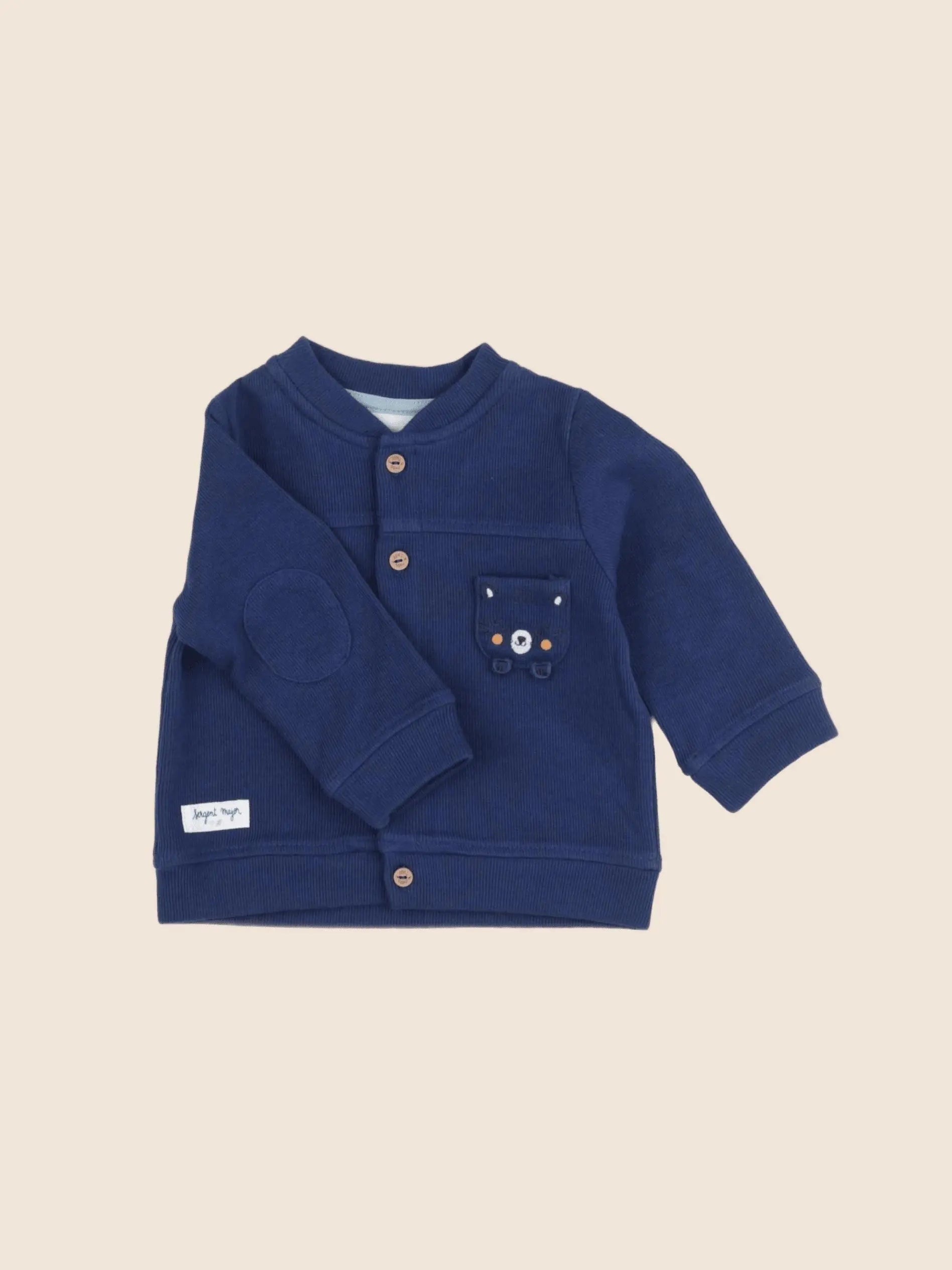 Sergent Major - sweat bleu - 6 mois