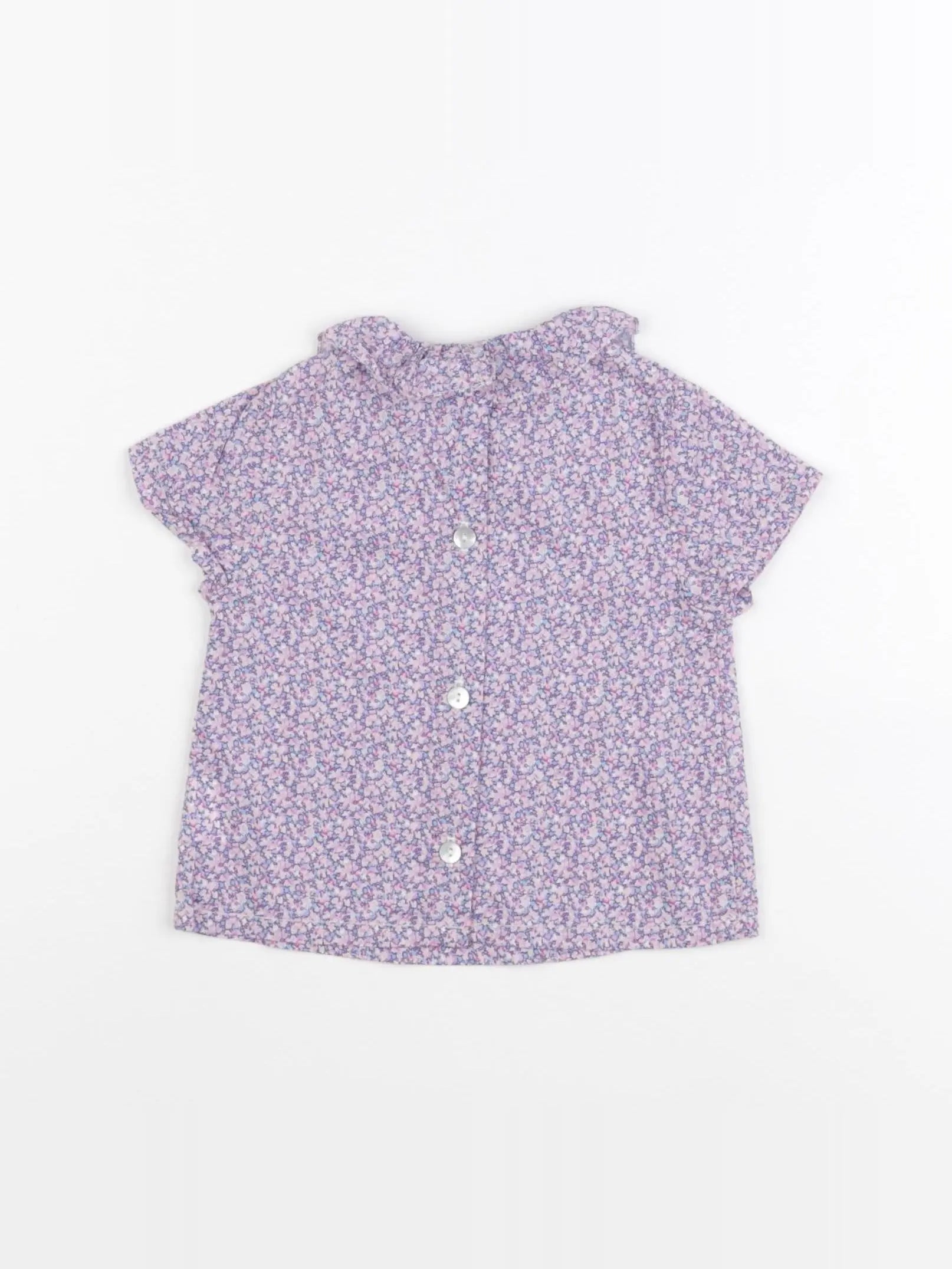 Marie Puce - blouse violet - 6 mois