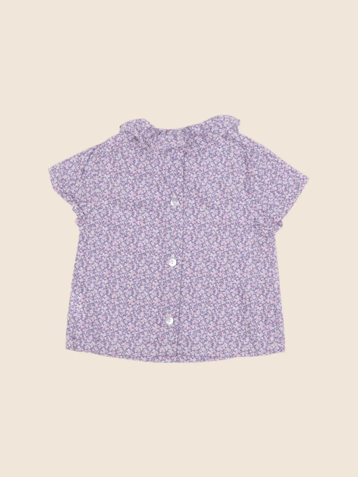 Marie Puce - blouse violet - 6 mois
