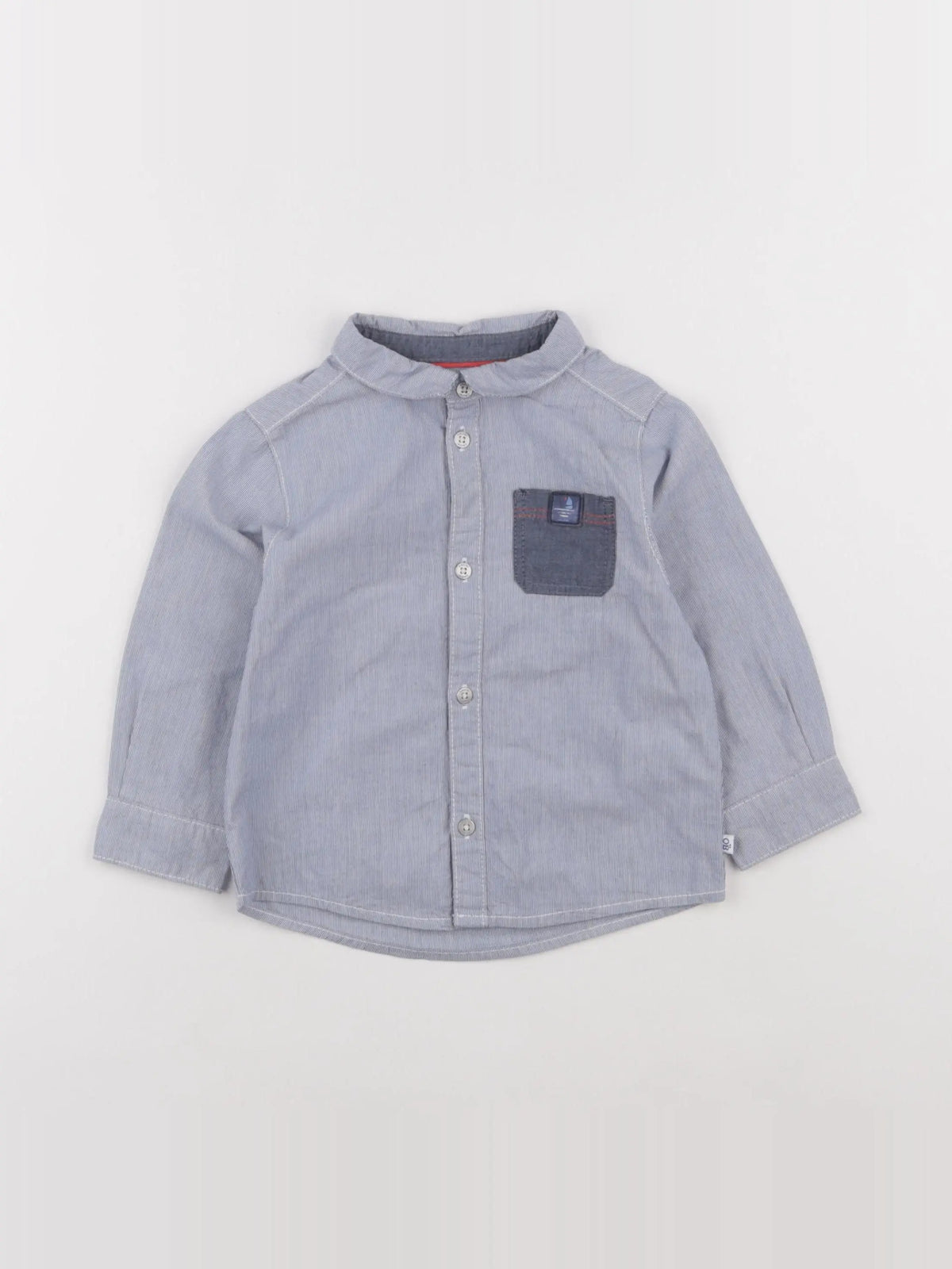 Obaïbi - chemise bleu - 18 mois