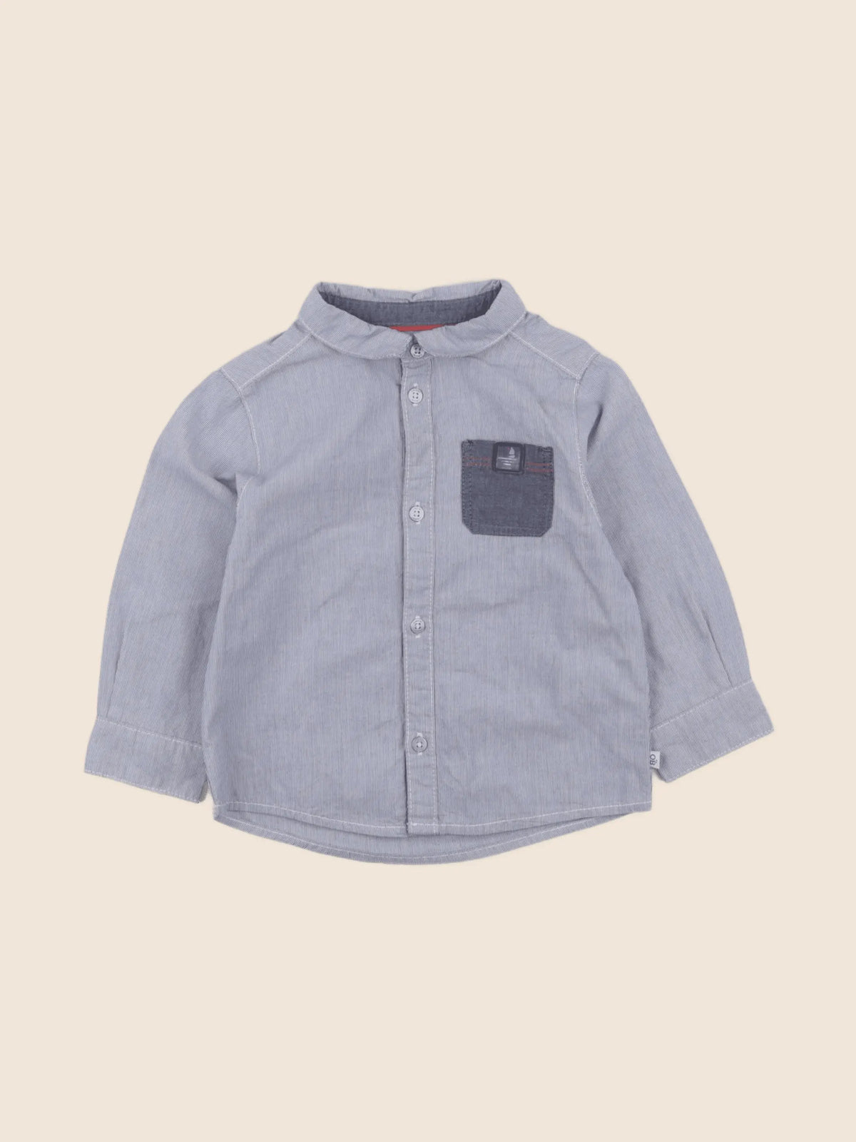 Obaïbi - chemise bleu - 18 mois