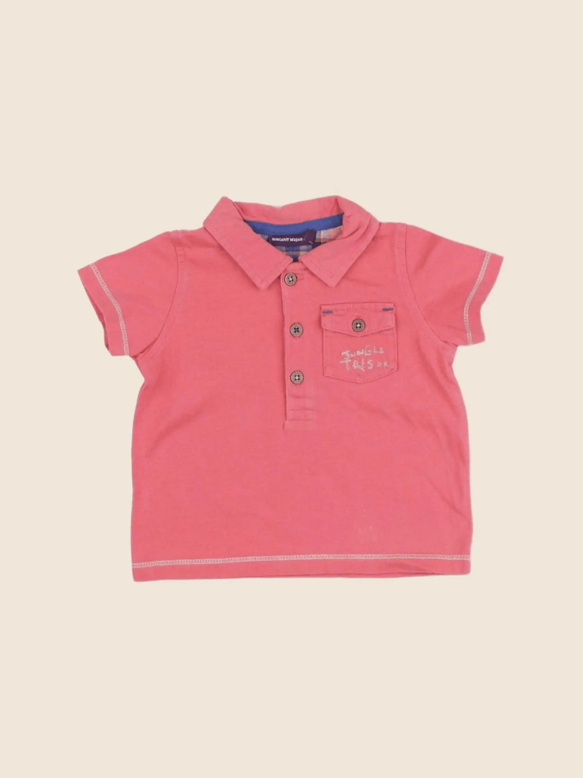 Sergent Major - tee-shirt rouge - 6 mois