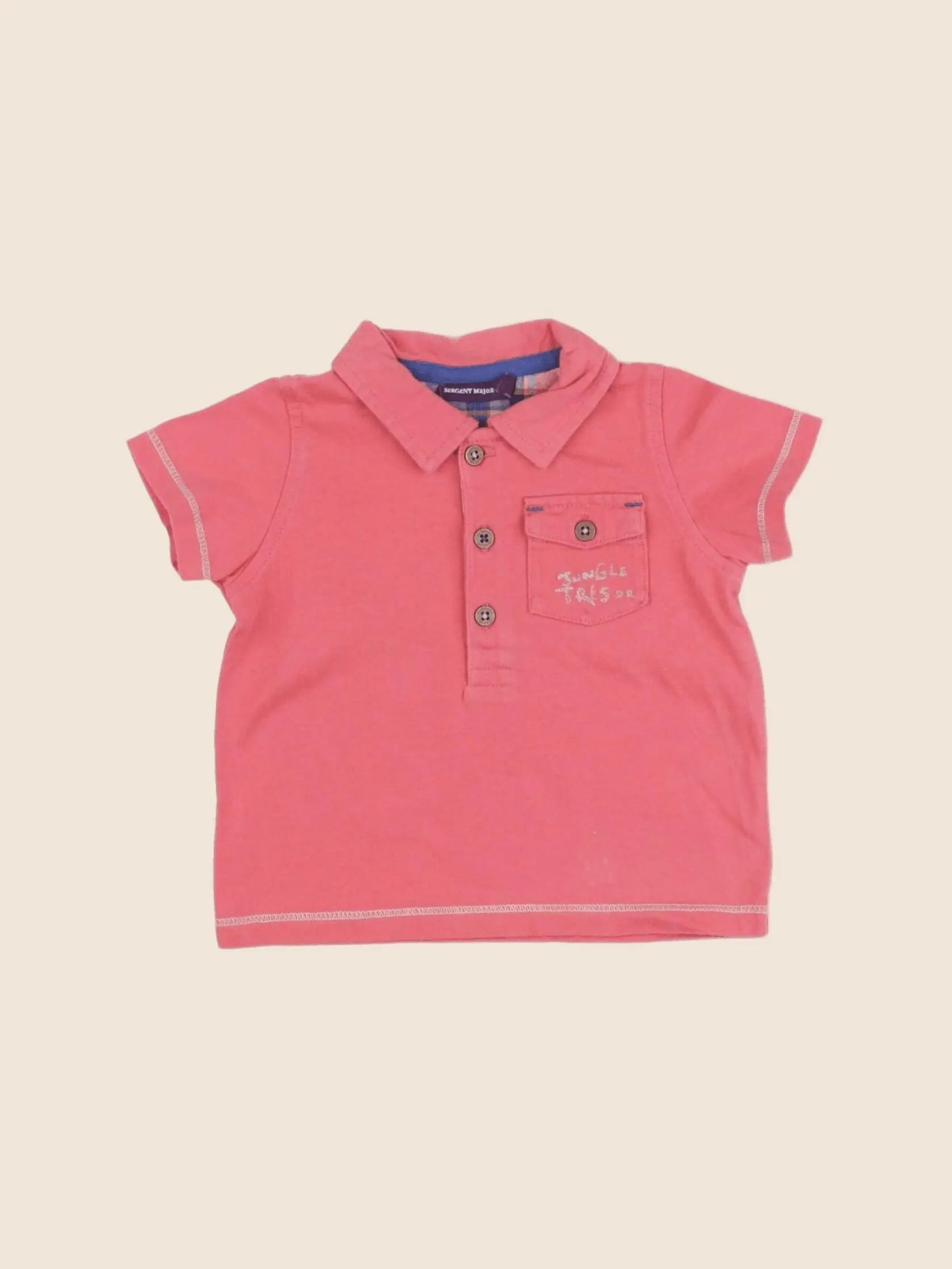 Sergent Major - tee-shirt rouge - 6 mois