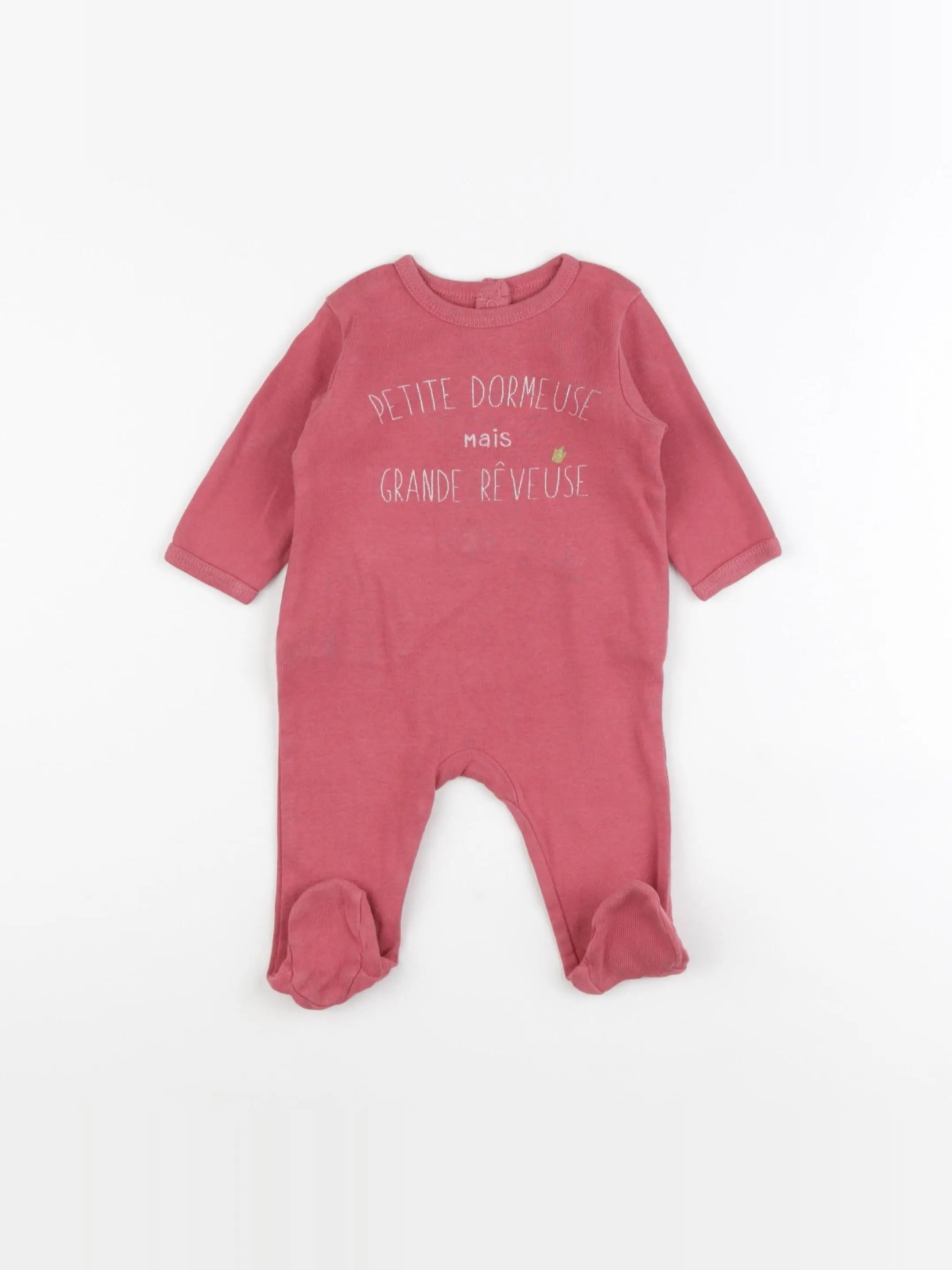 Vertbaudet - pyjama coton rose - 3 mois