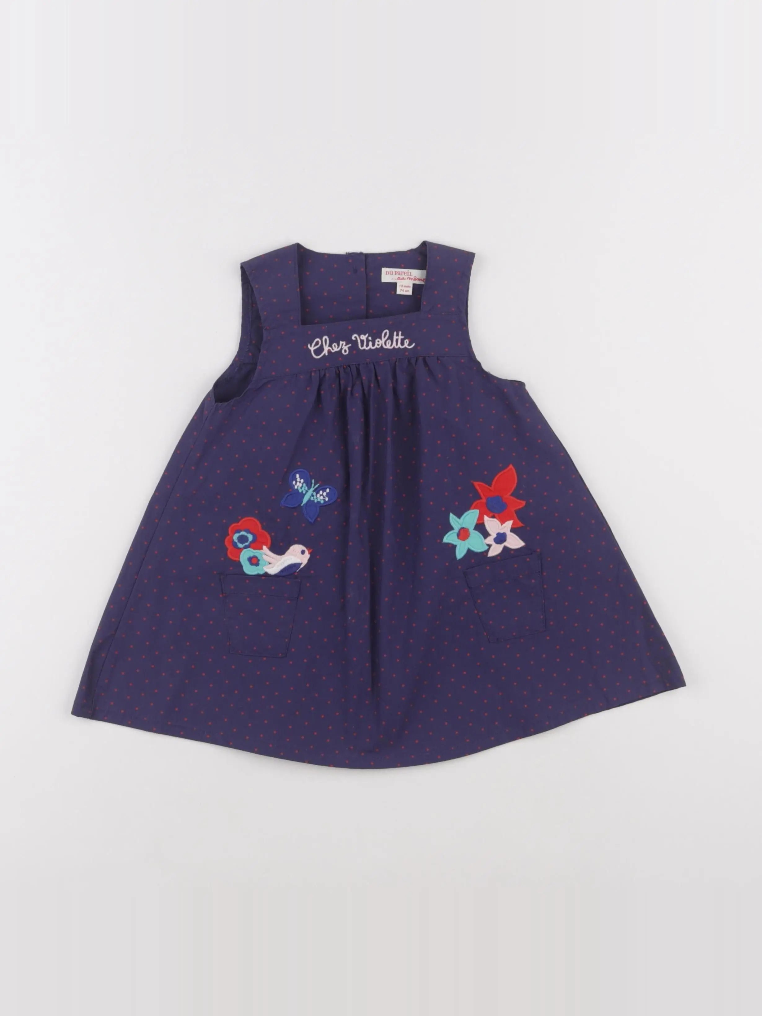 DPAM - robe violet - 12 mois