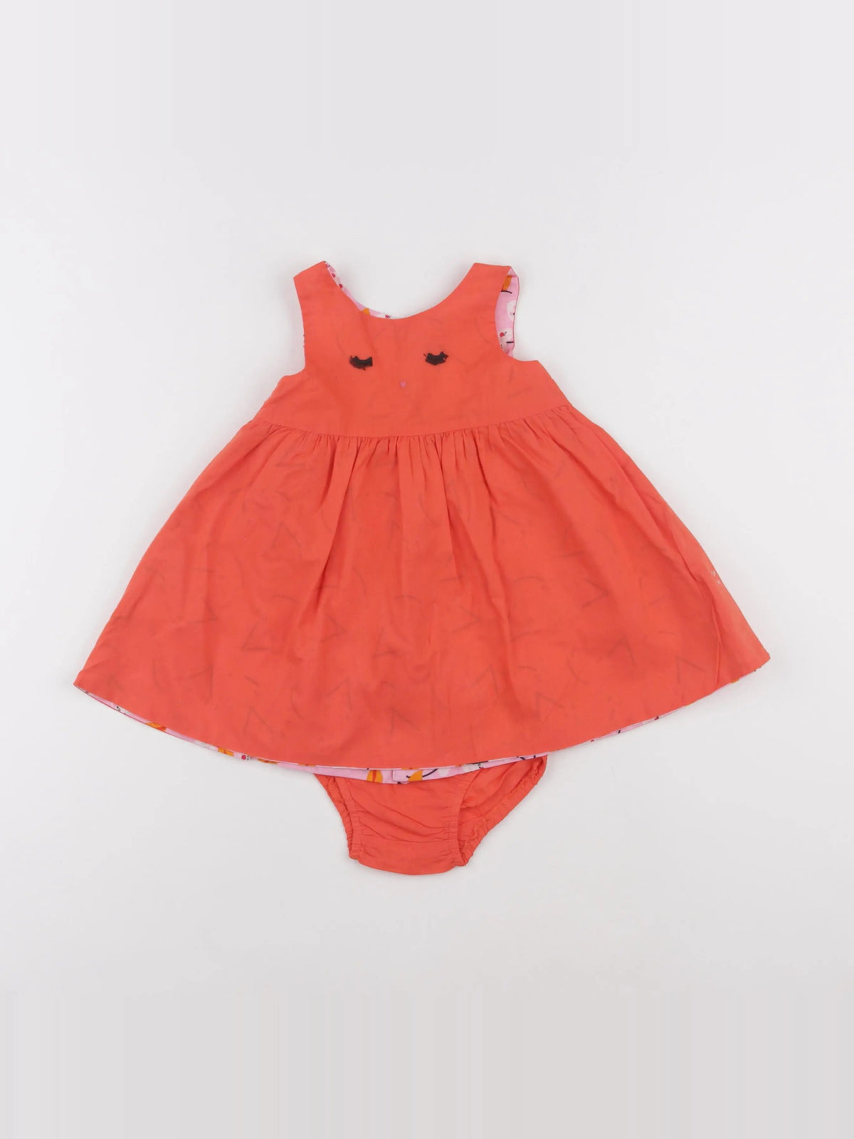Catimini - robe orange - 12 mois