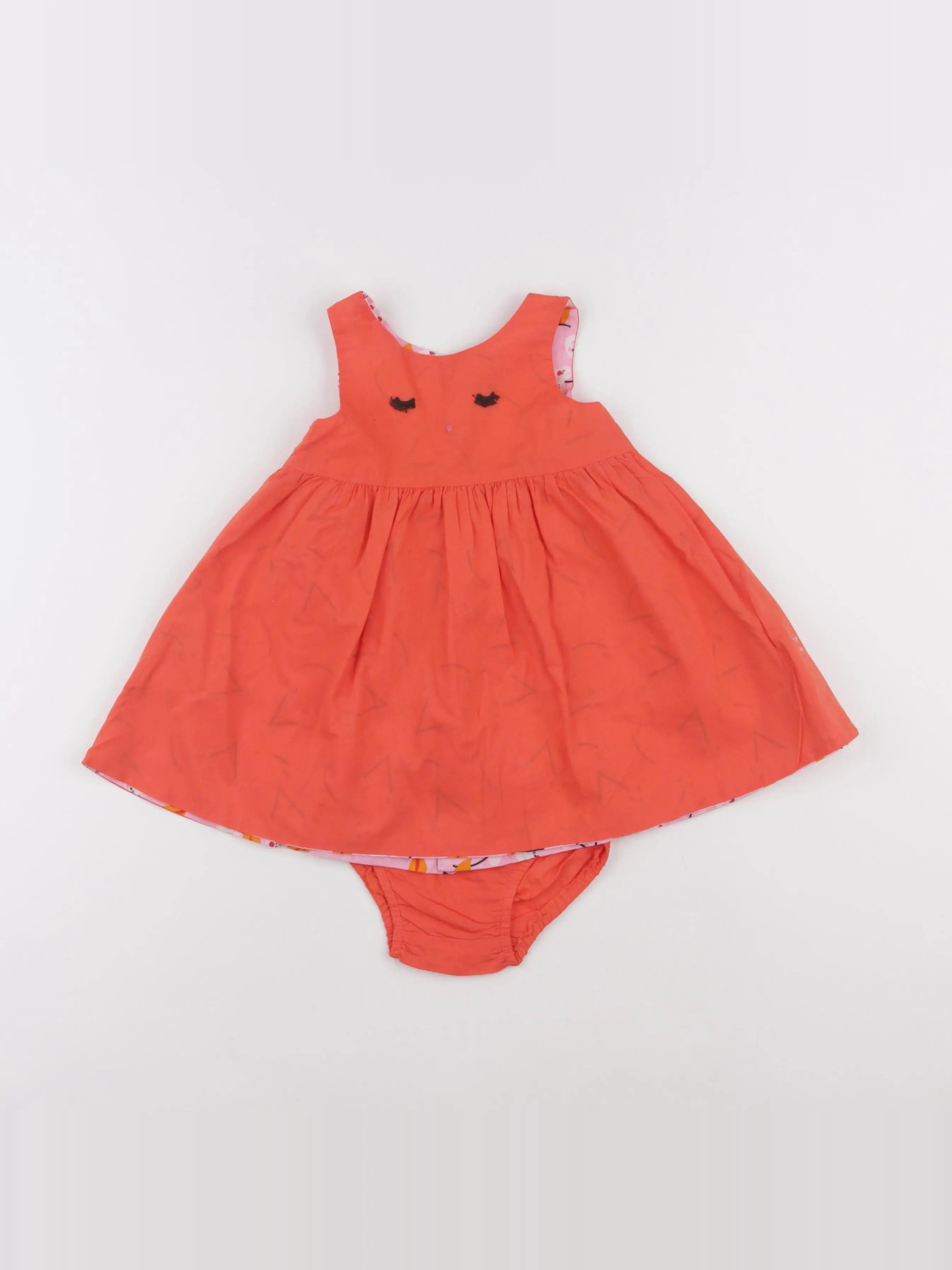 Catimini - robe orange - 12 mois
