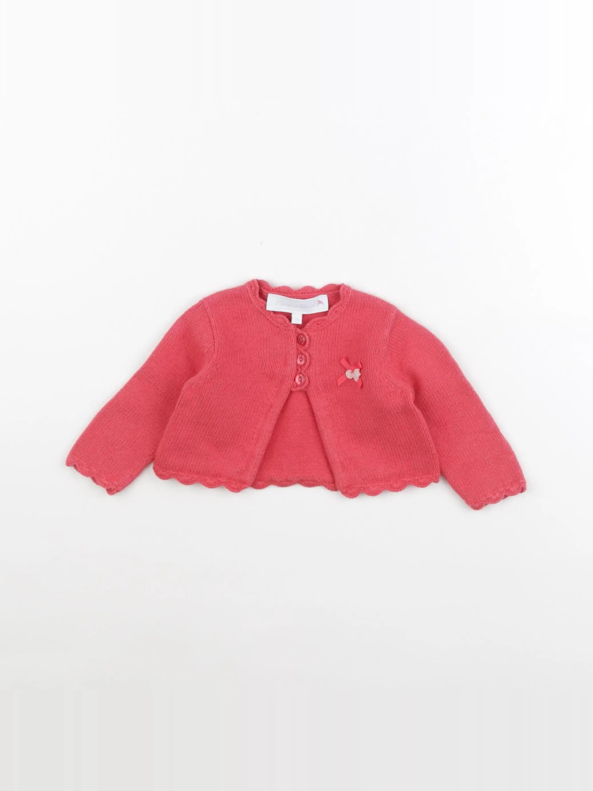 Tartine & Chocolat - gilet rouge - 3 mois