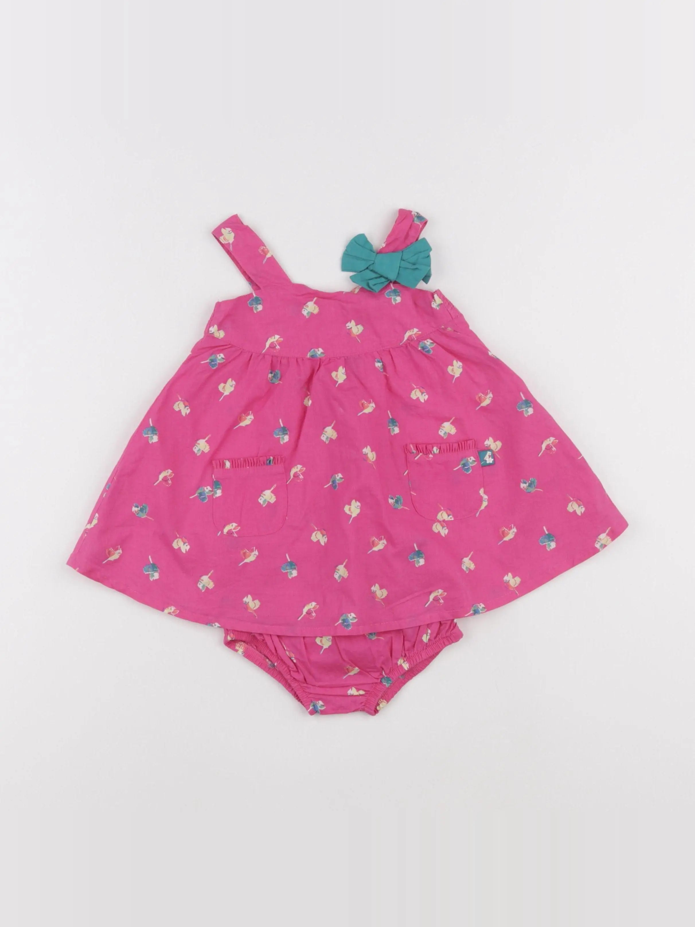 Sergent Major - robe rose - 6 mois