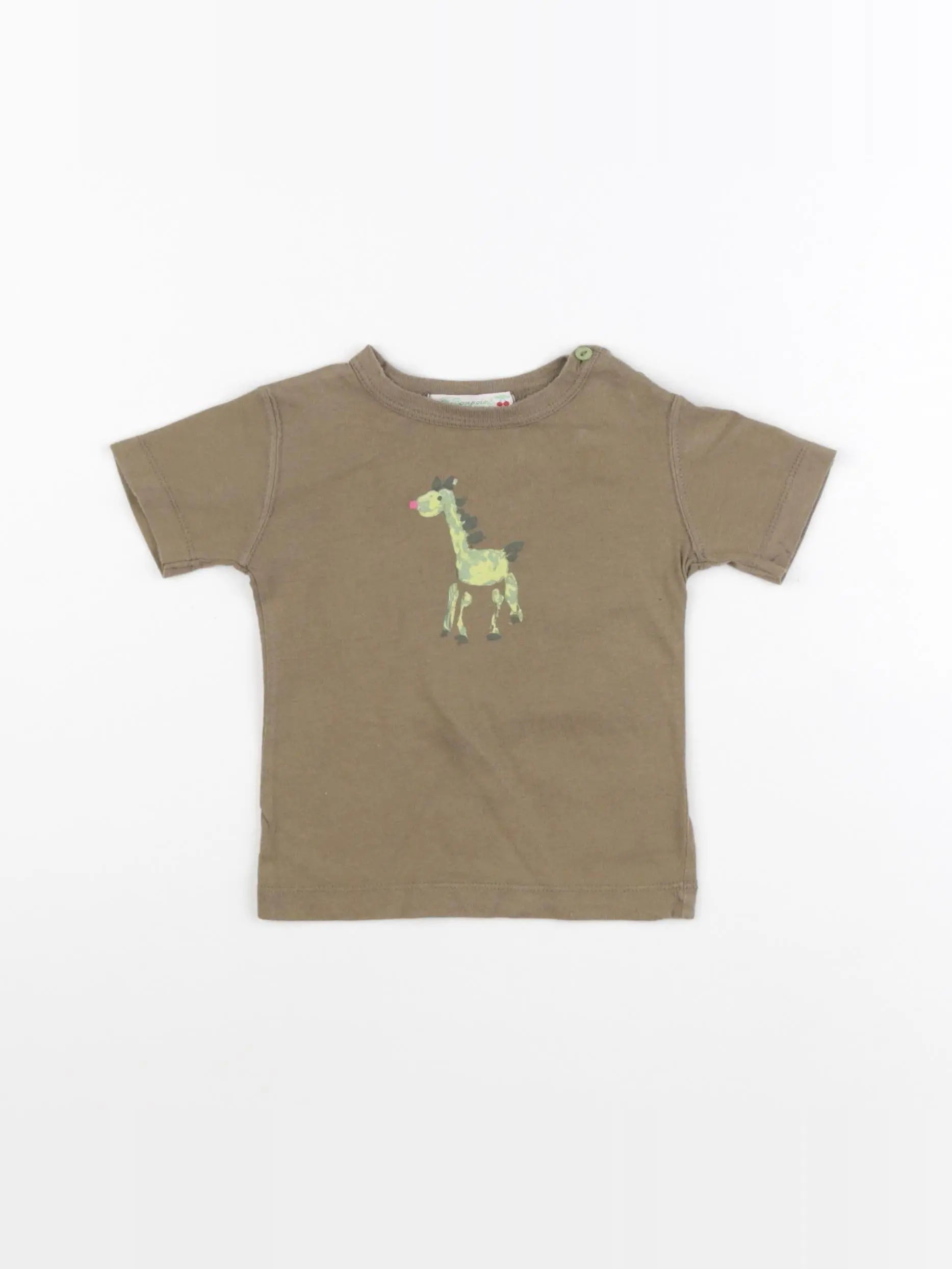 Bonpoint - tee-shirt marron - 6 mois
