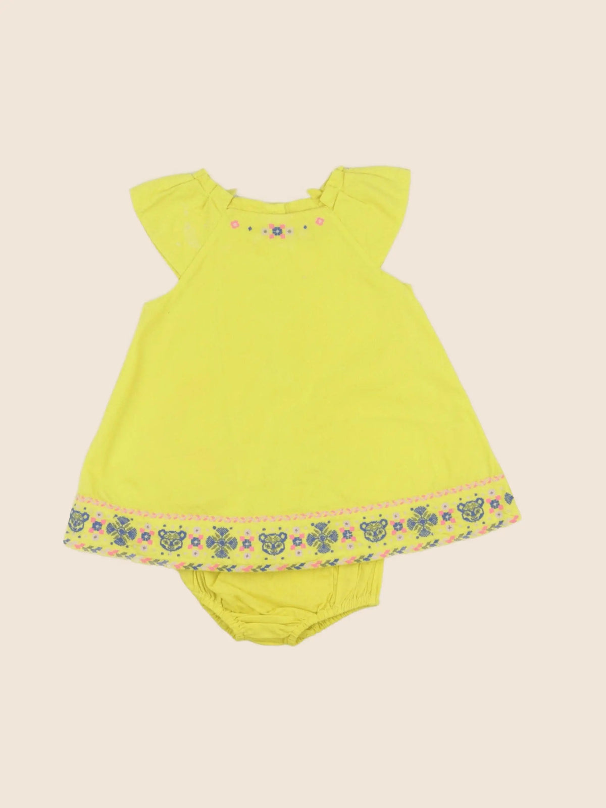 Sergent Major - robe jaune - 6 mois