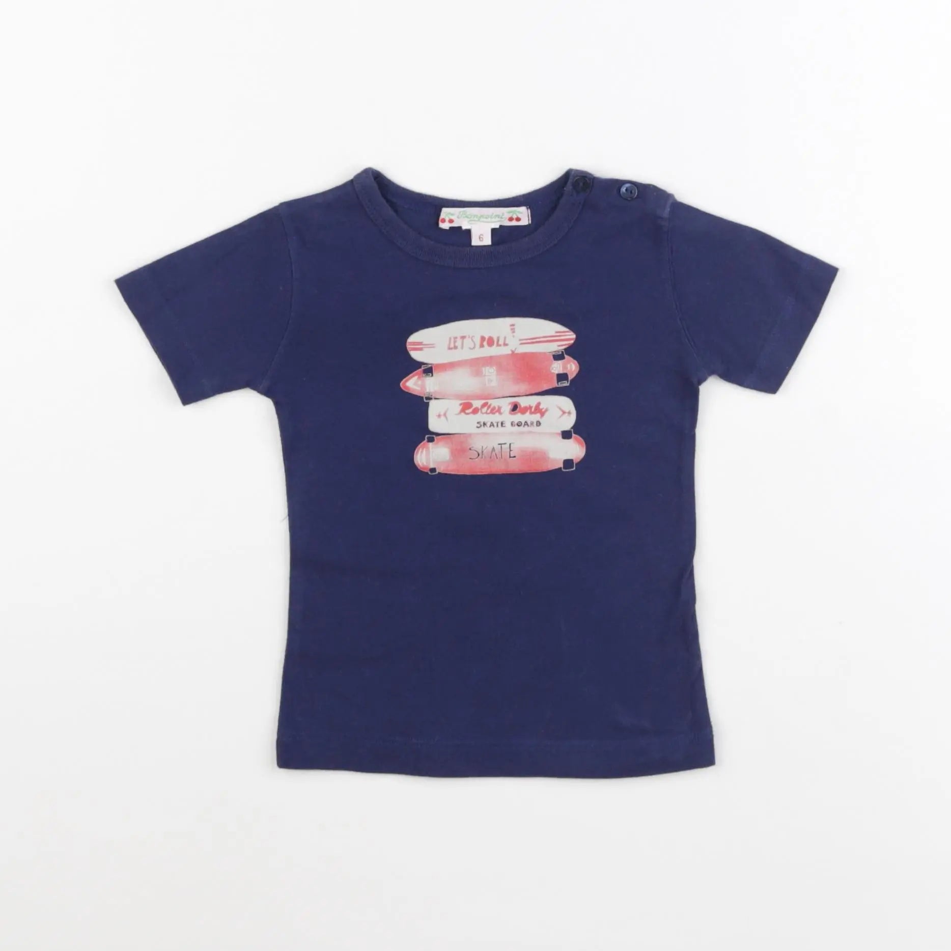 Bonpoint - tee-shirt bleu - 6 mois