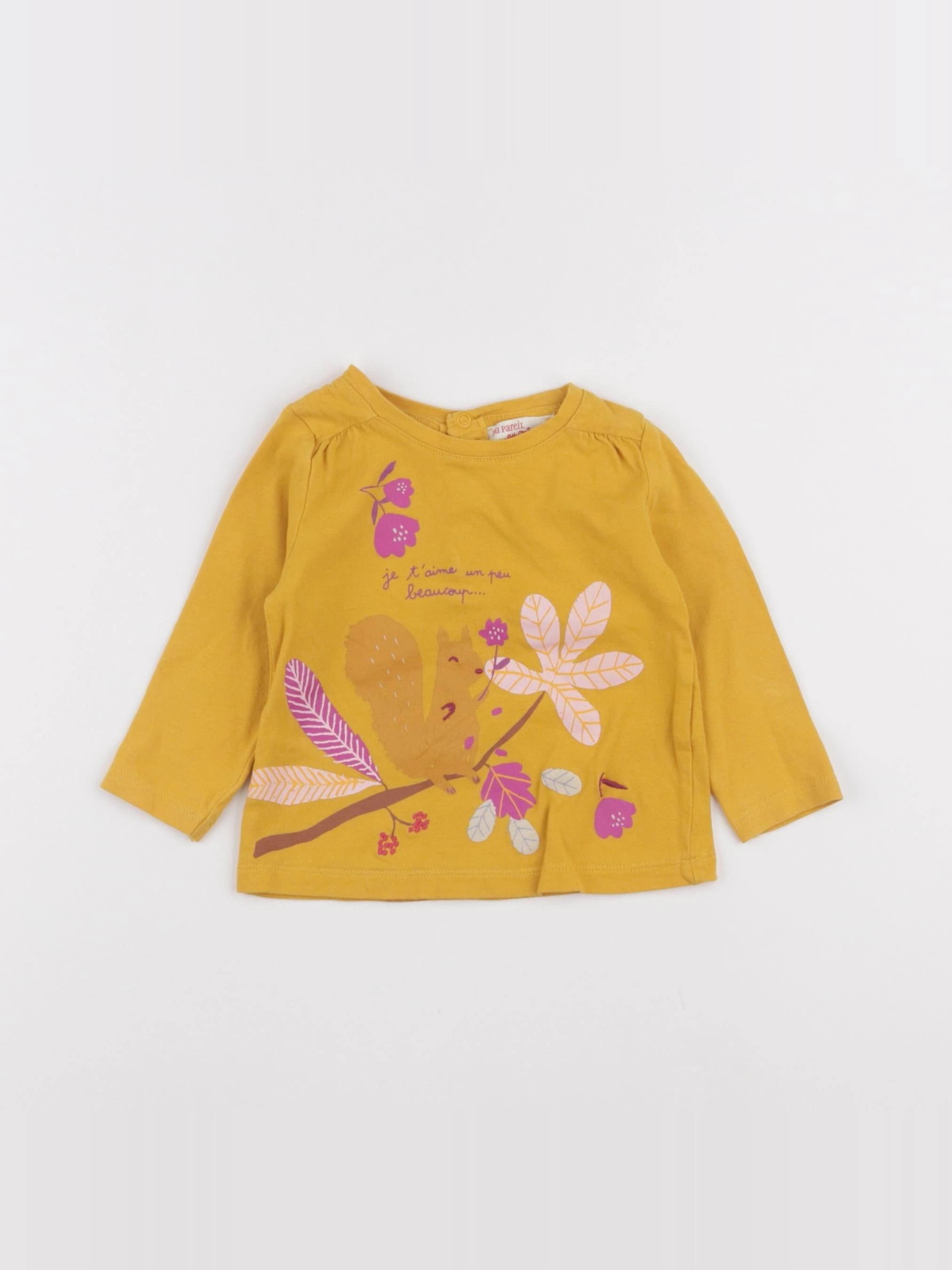 DPAM - tee-shirt jaune - 6 mois