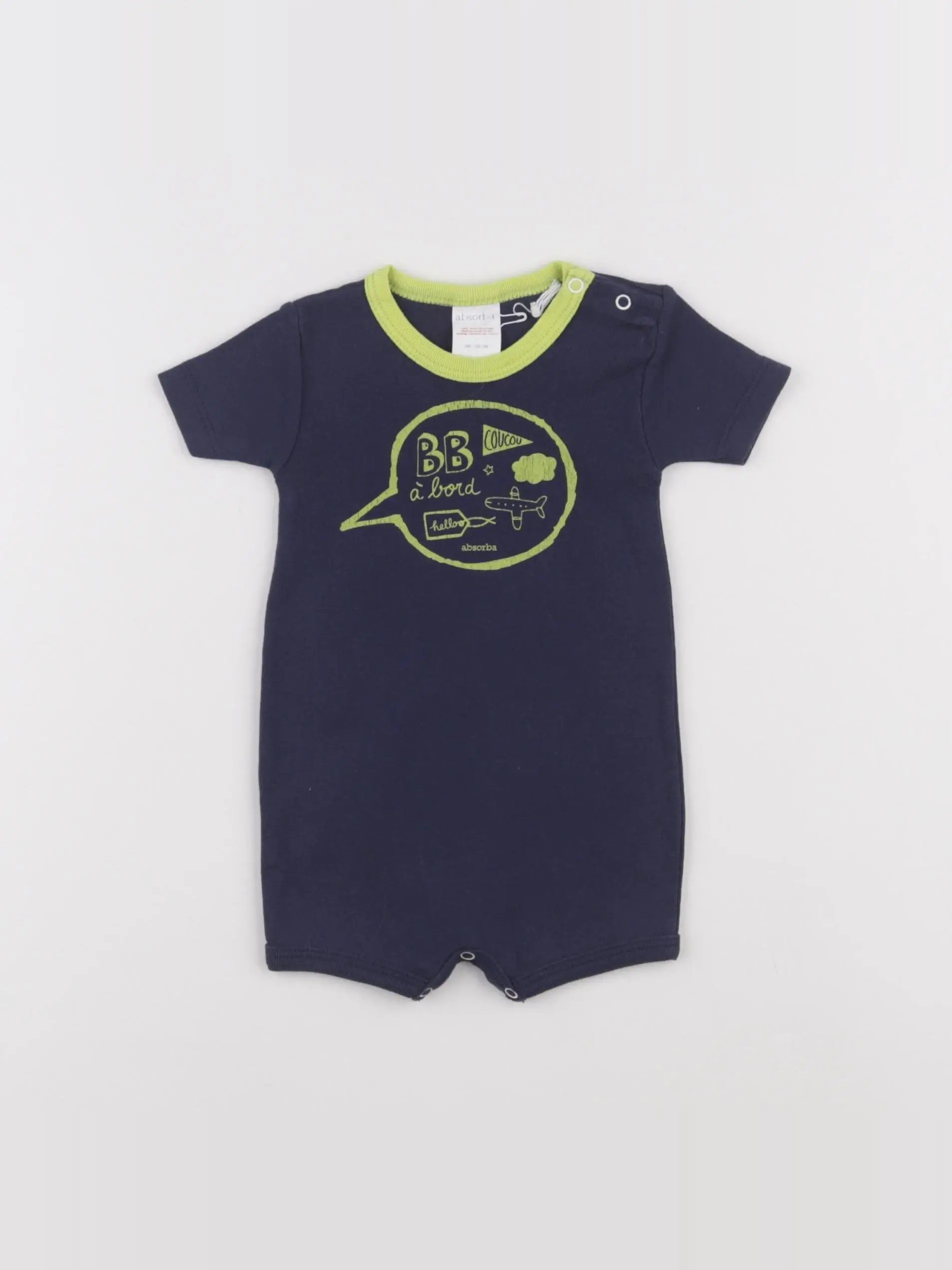 Absorba - pyjama coton bleu - 3 mois