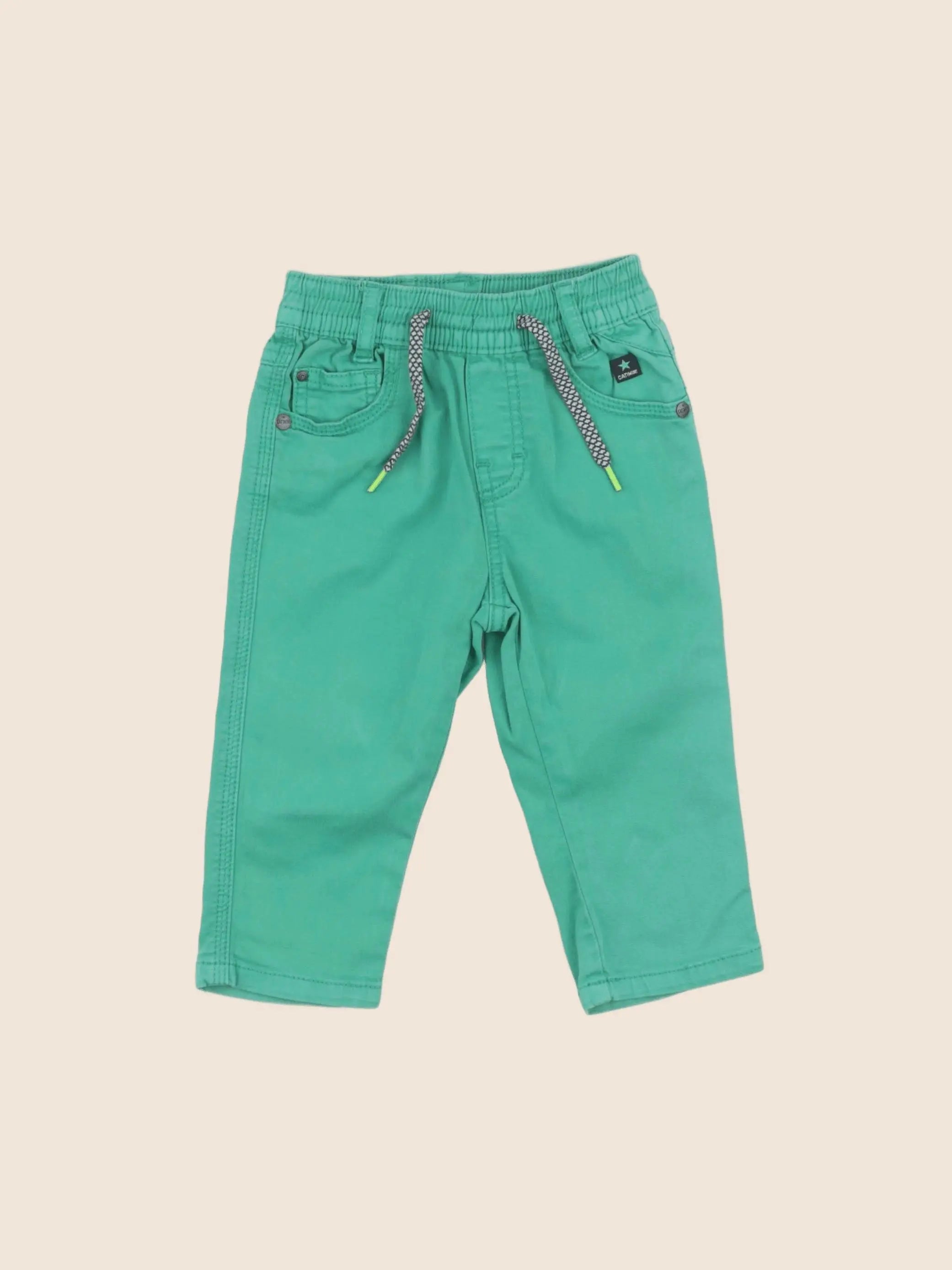 Catimini - pantalon vert - 12 mois
