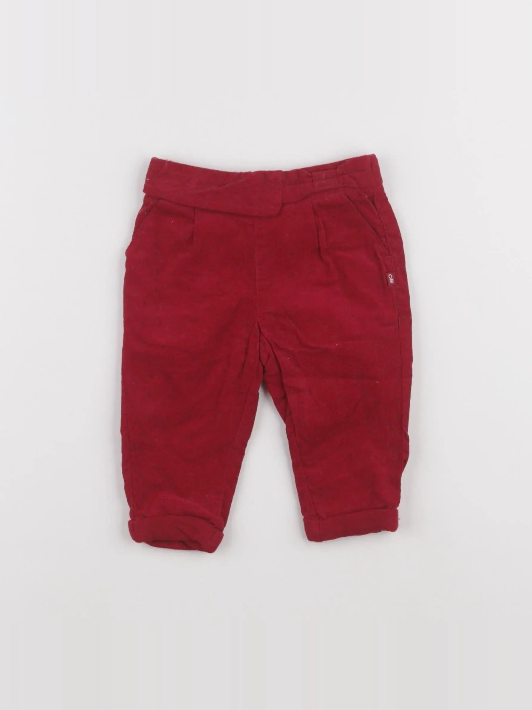 Obaïbi - pantalon rouge - 6 mois