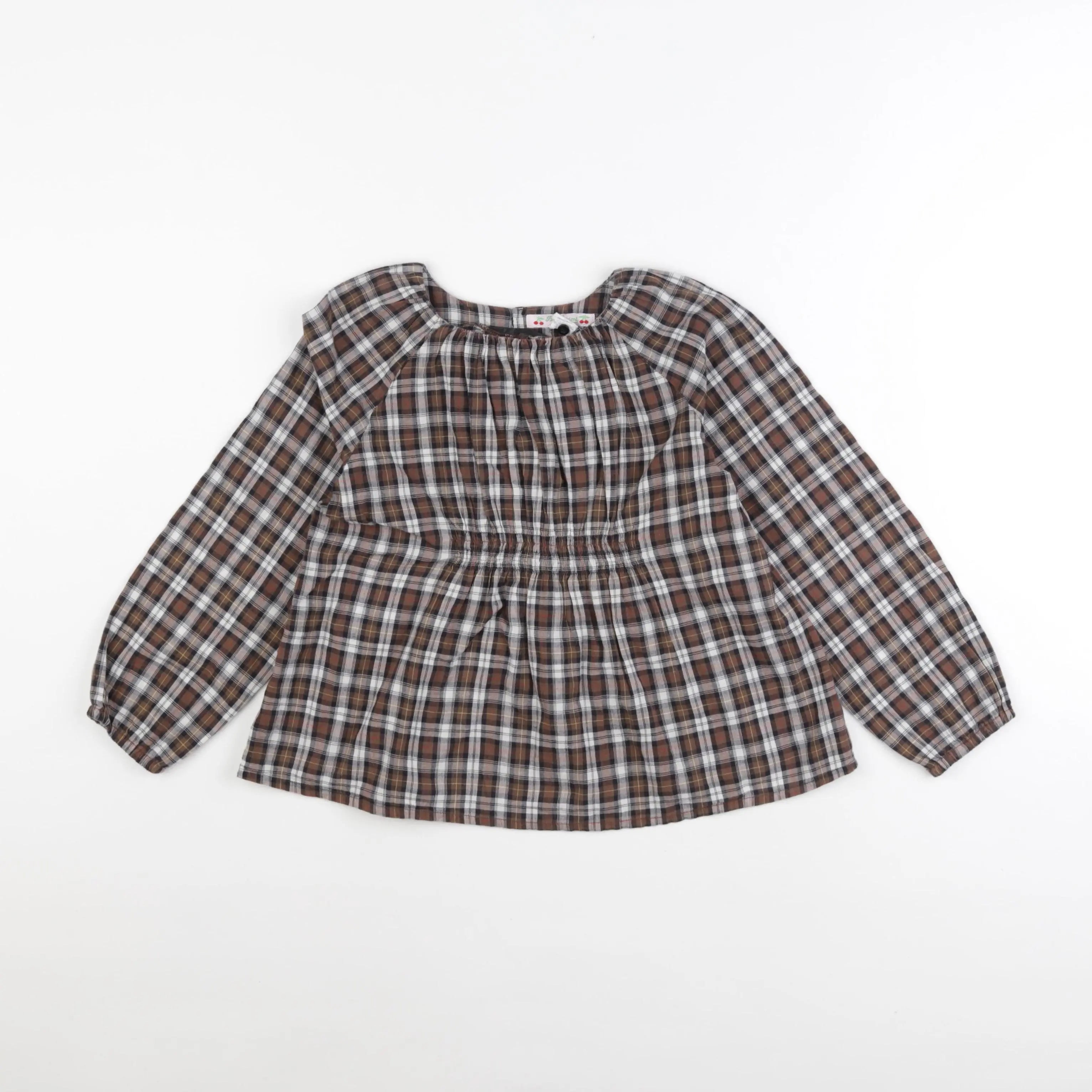 Bonpoint - blouse marron, noir - 8 ans