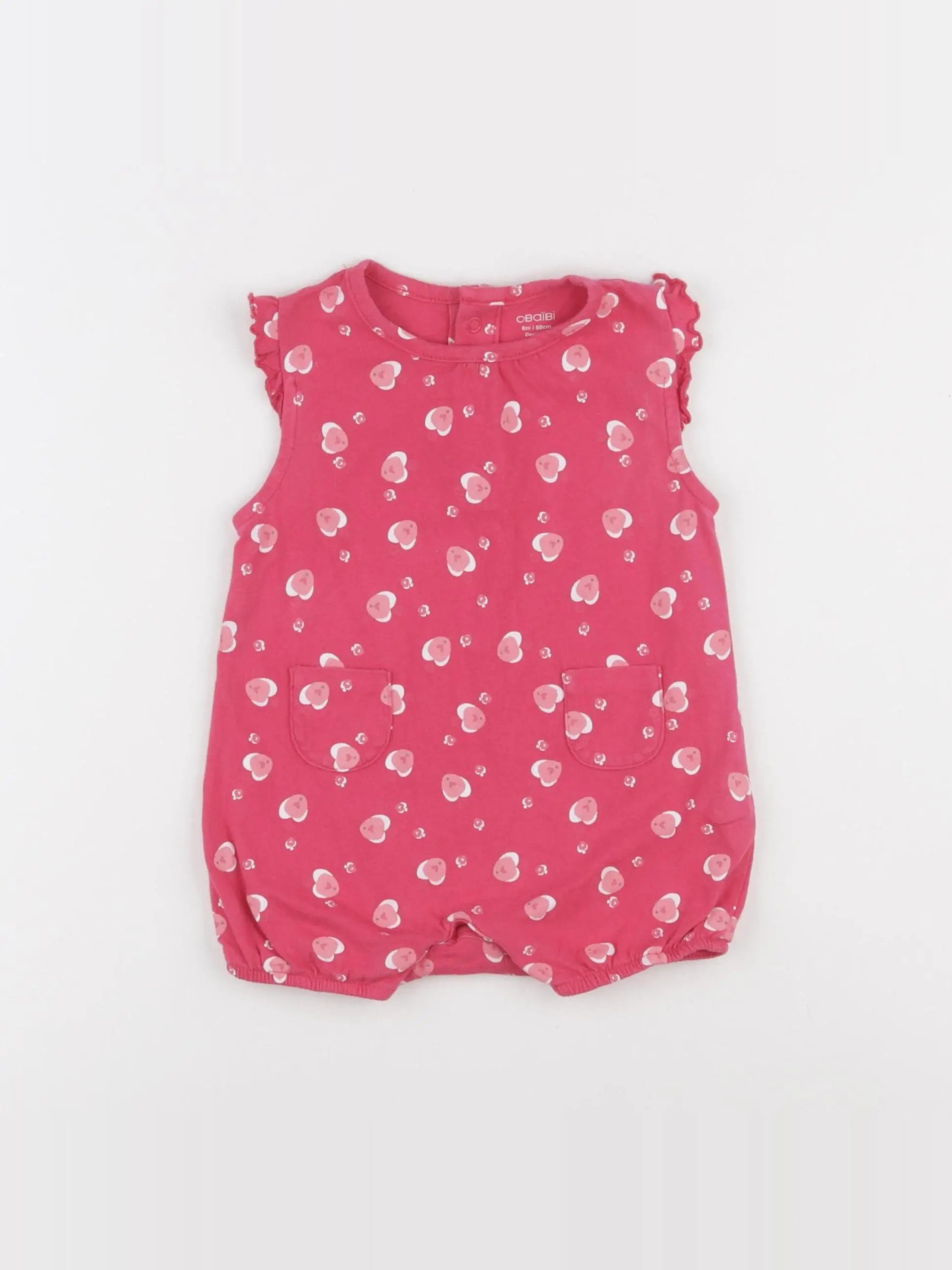 Obaïbi - combinaison rose - 6 mois