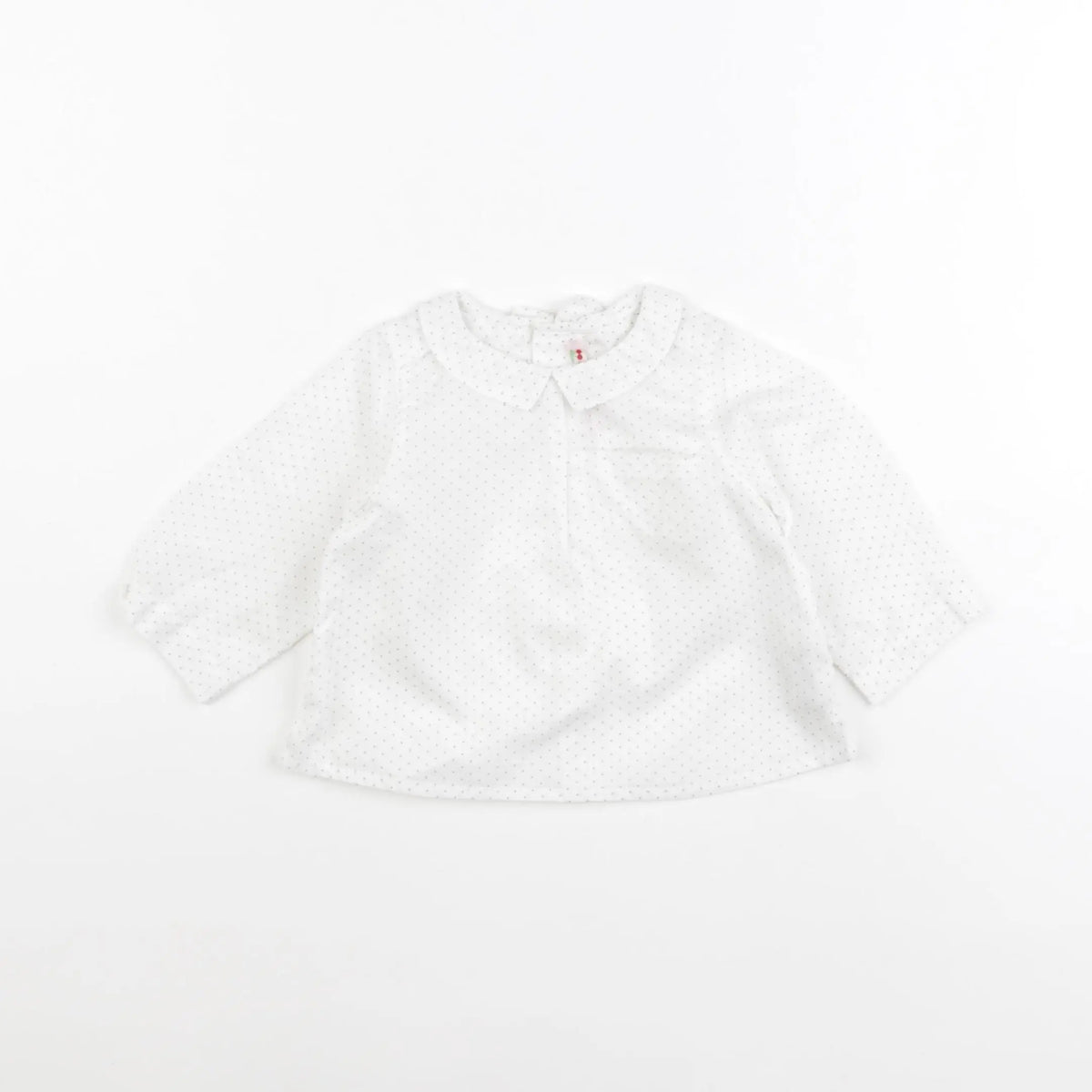 Bonpoint - blouse blanc, gris - 6 mois