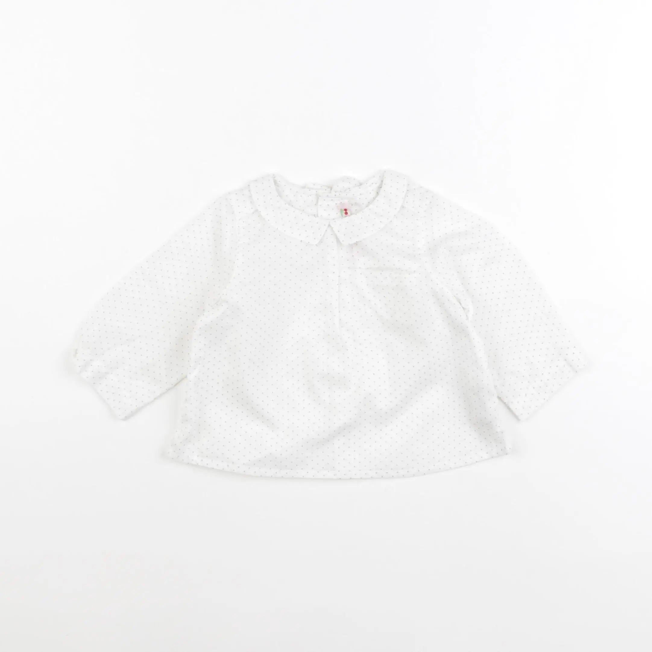 Bonpoint - blouse blanc, gris - 6 mois