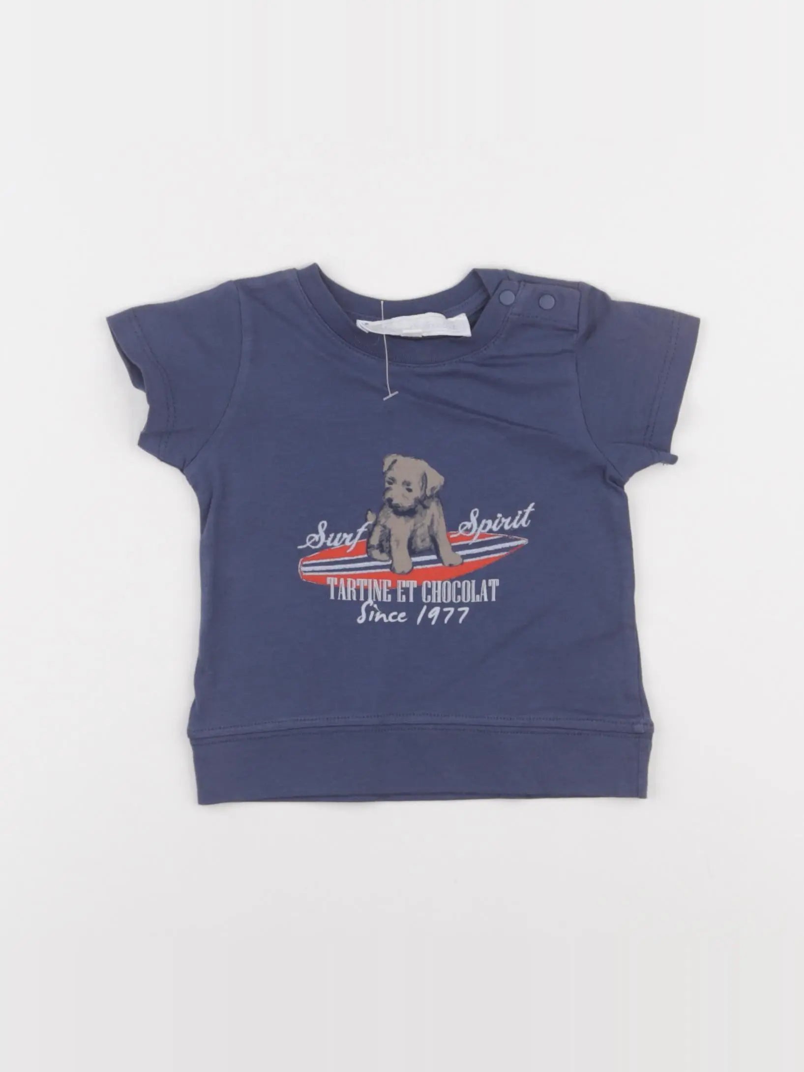 Tartine & Chocolat - tee-shirt bleu - 3 mois