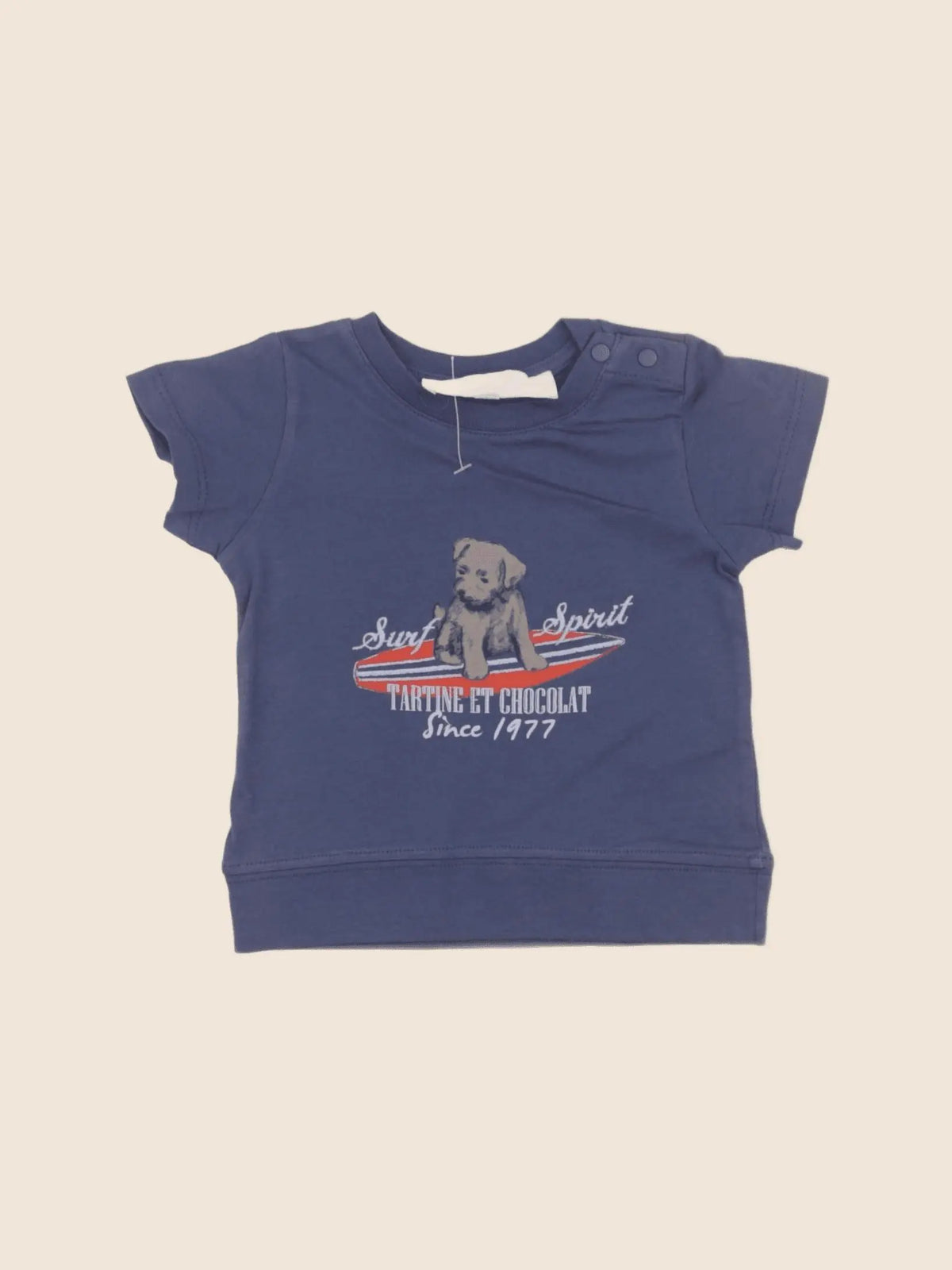 Tartine & Chocolat - tee-shirt bleu - 3 mois