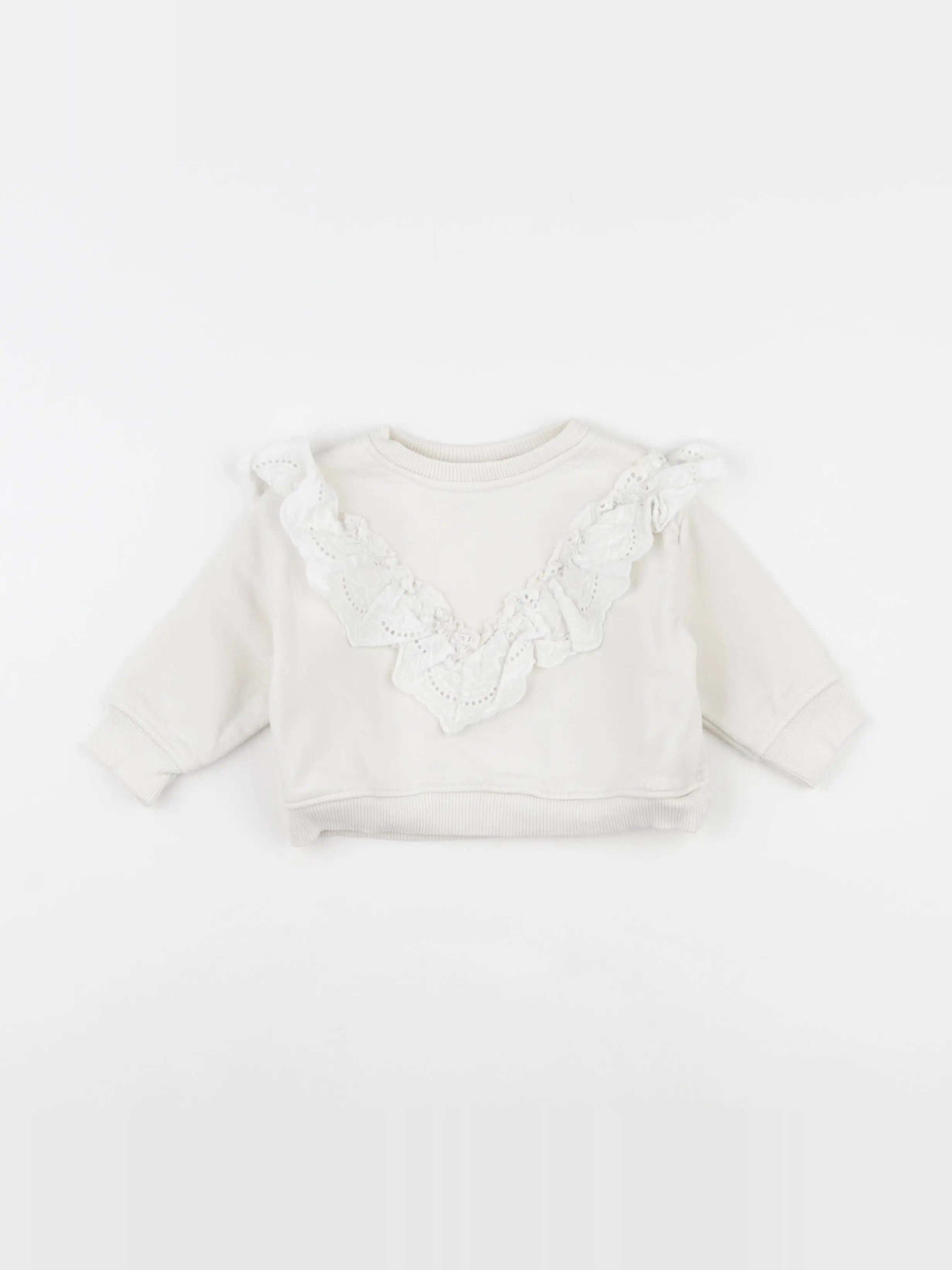 Zara - sweat beige - 3/6 mois