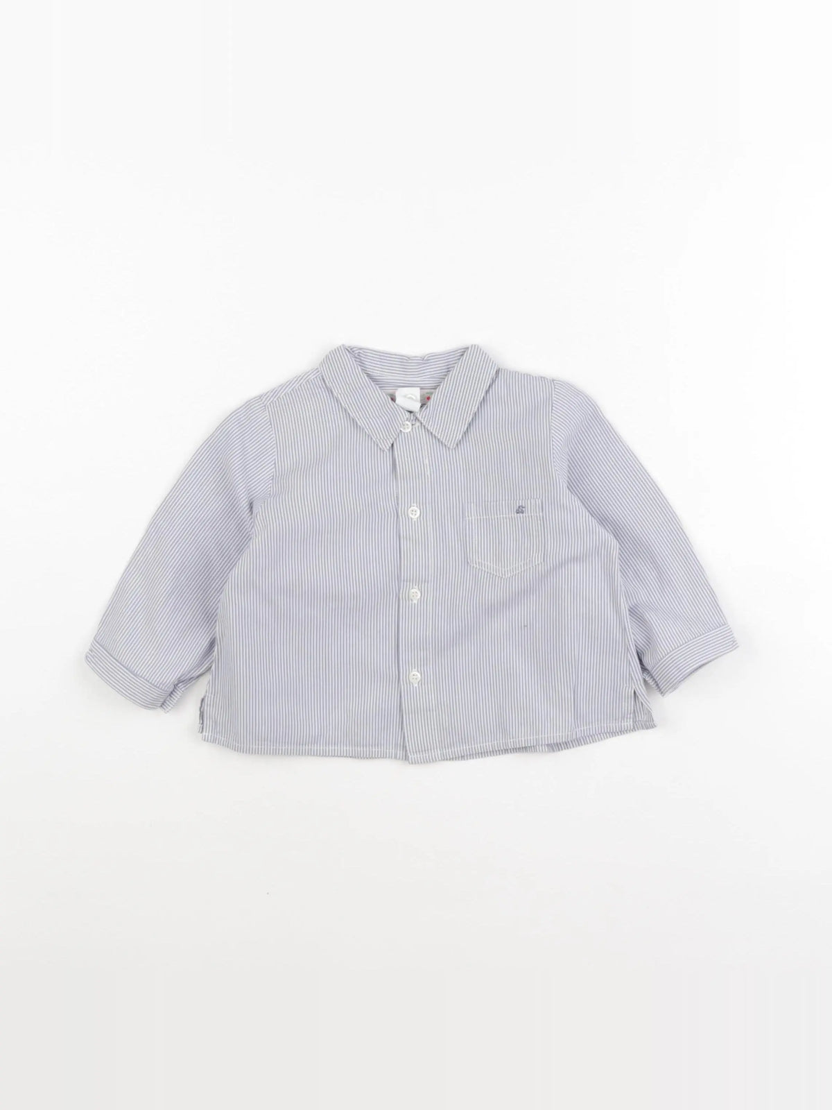 Bonpoint - chemise blanc, bleu - 12 mois