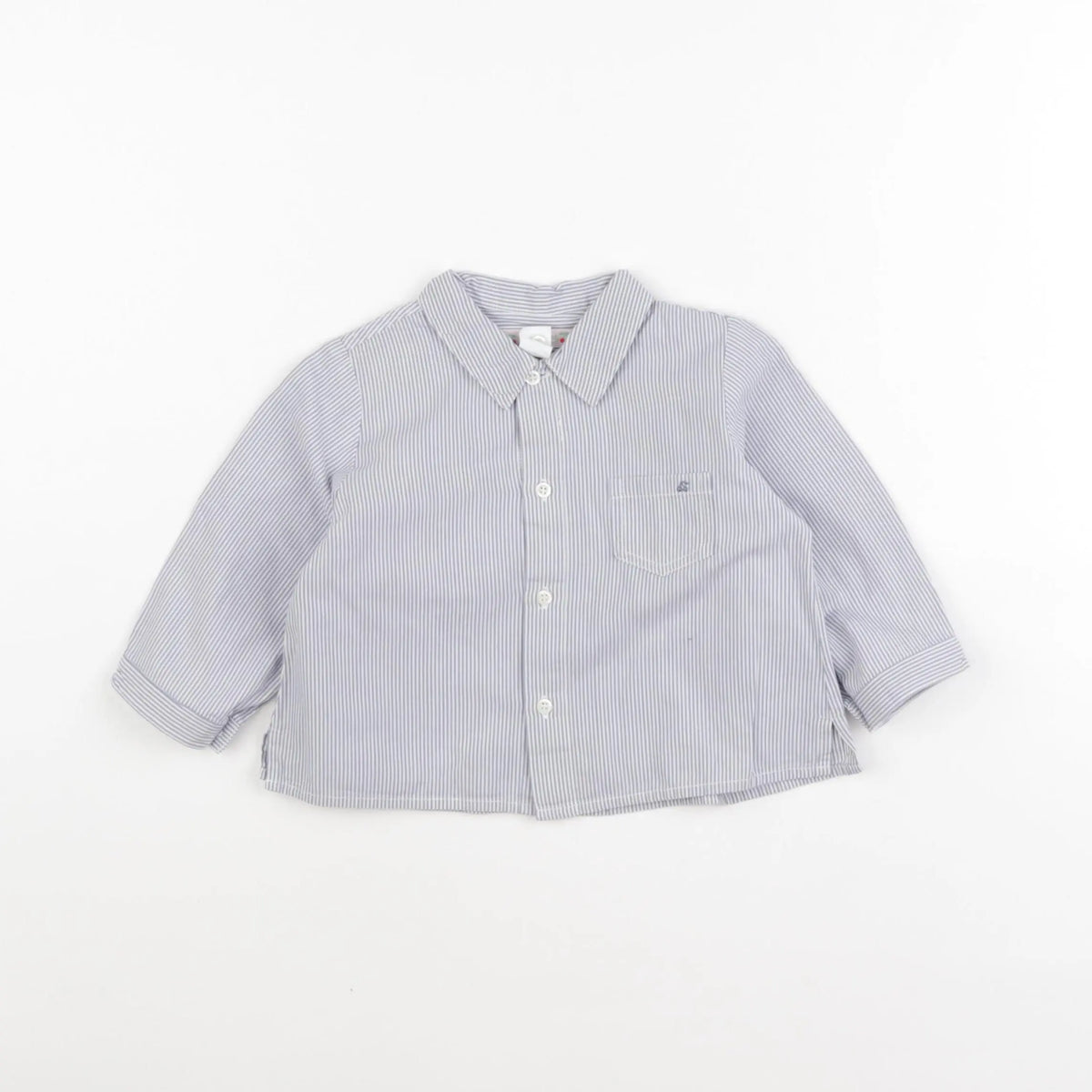 Bonpoint - chemise blanc, bleu - 12 mois