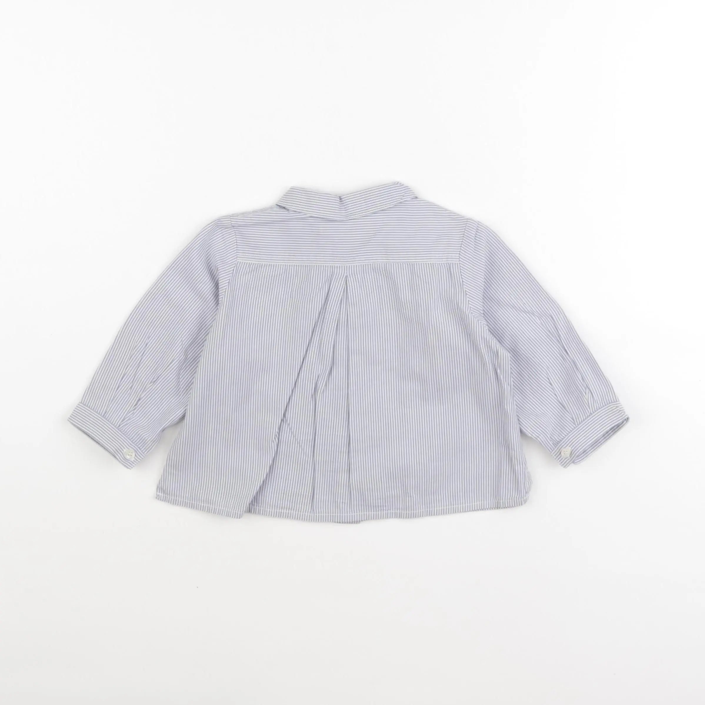 Bonpoint - chemise blanc, bleu - 12 mois