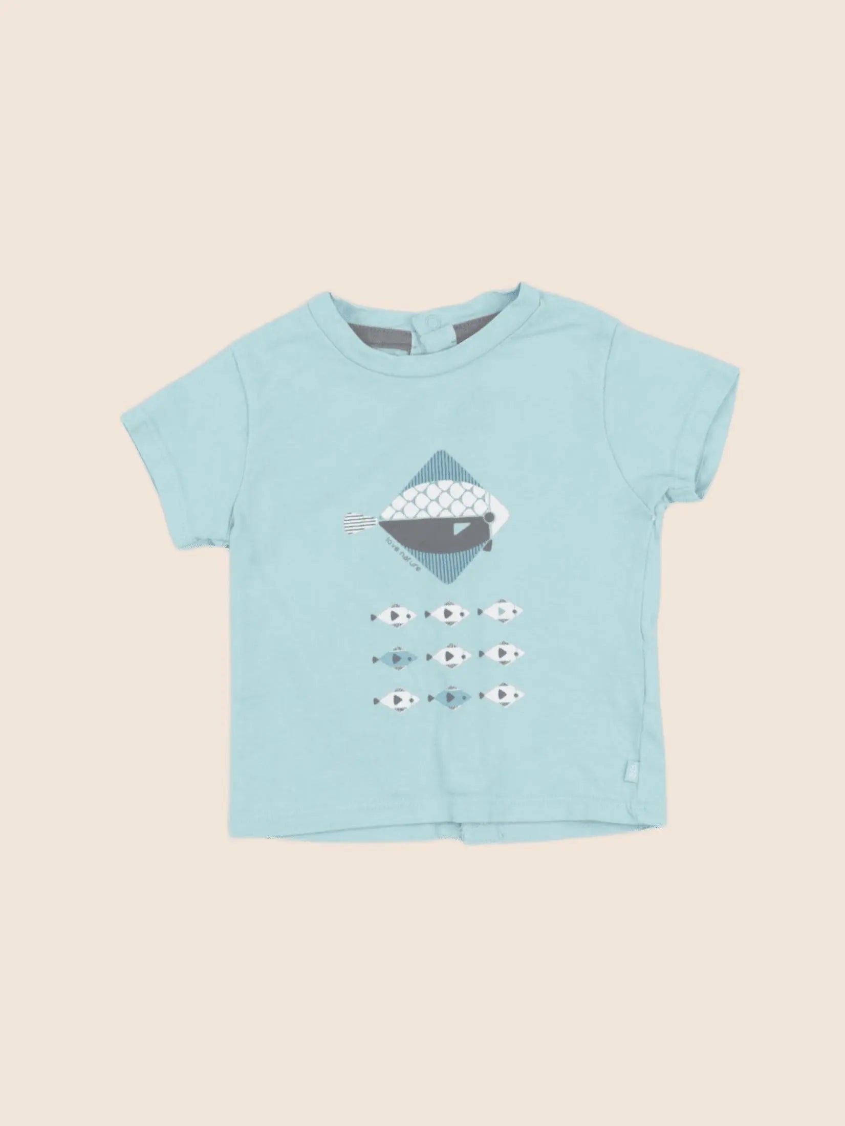 Obaïbi - tee-shirt bleu - 3 mois
