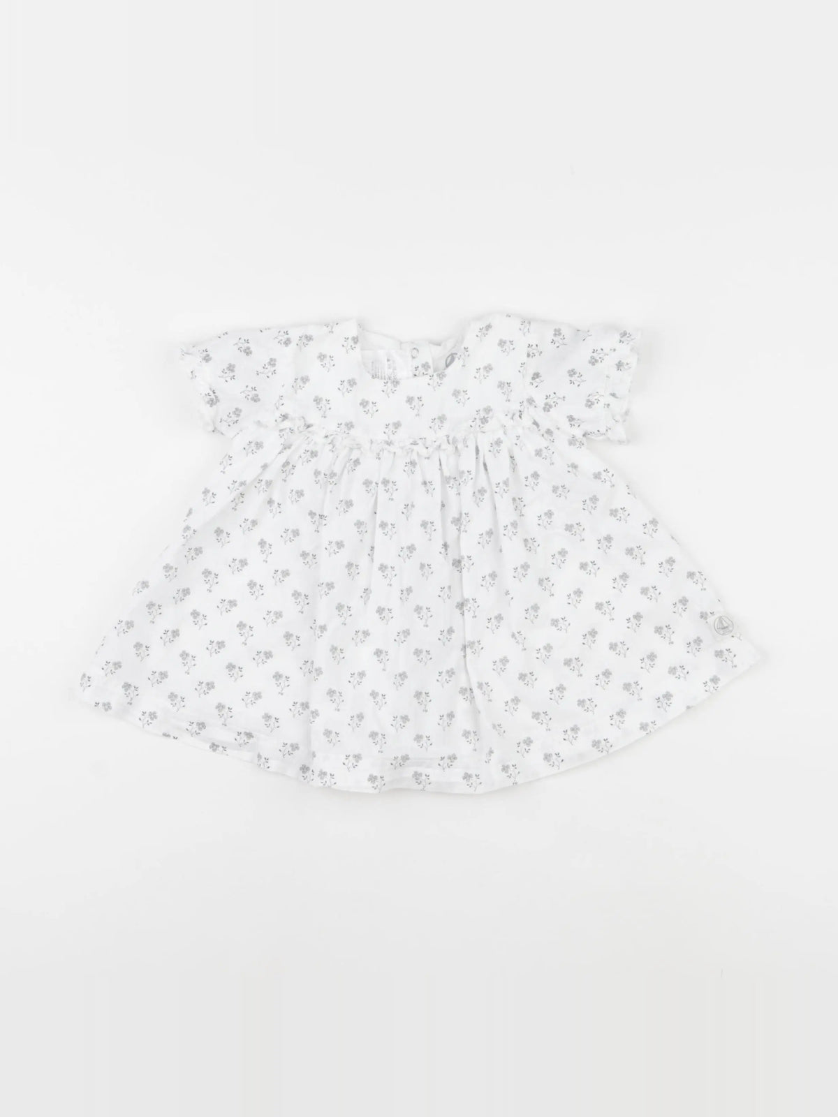 Petit Bateau - robe blanc - 6 mois