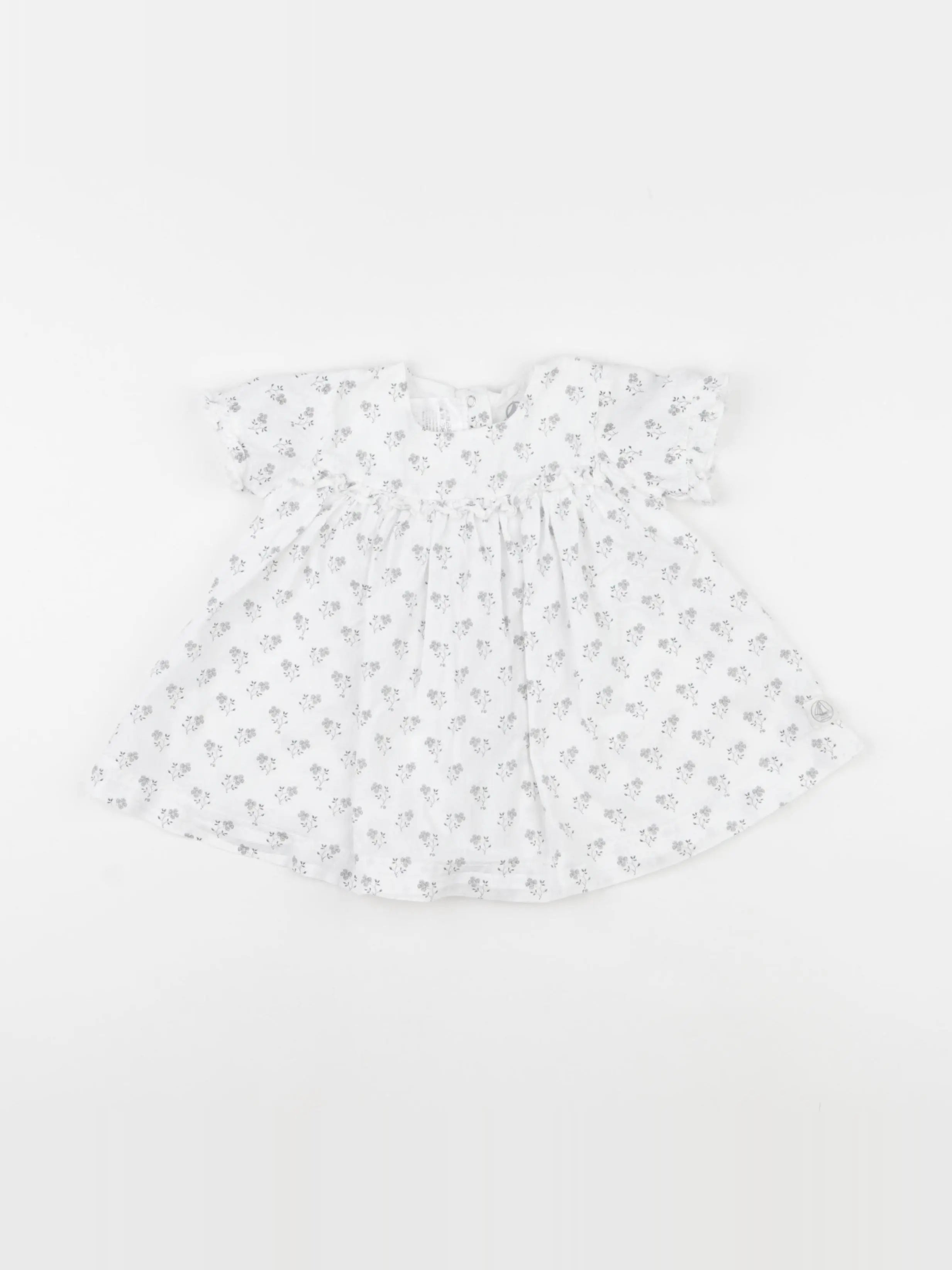 Petit Bateau - robe blanc - 6 mois