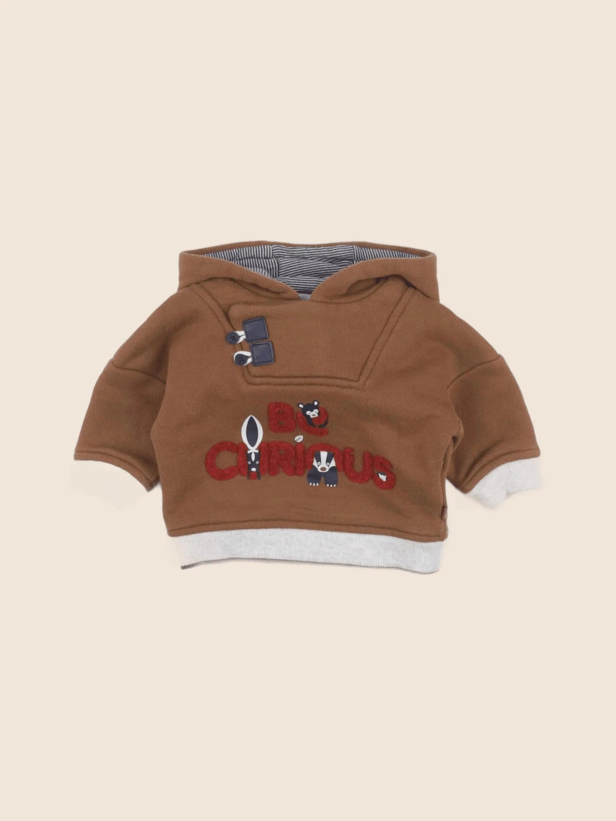 Obaïbi - sweat marron - 3 mois