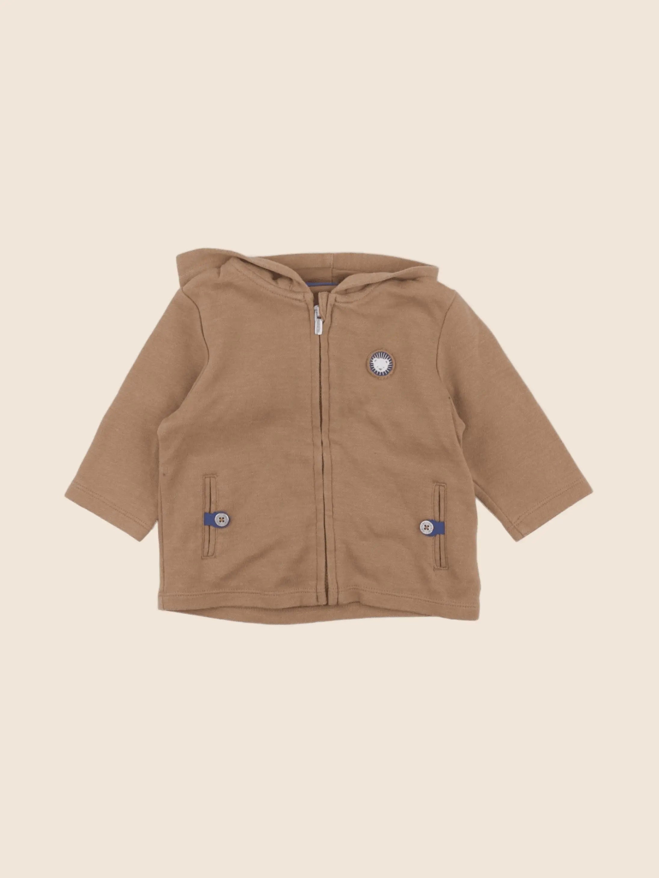 Obaïbi - sweat marron - 6 mois