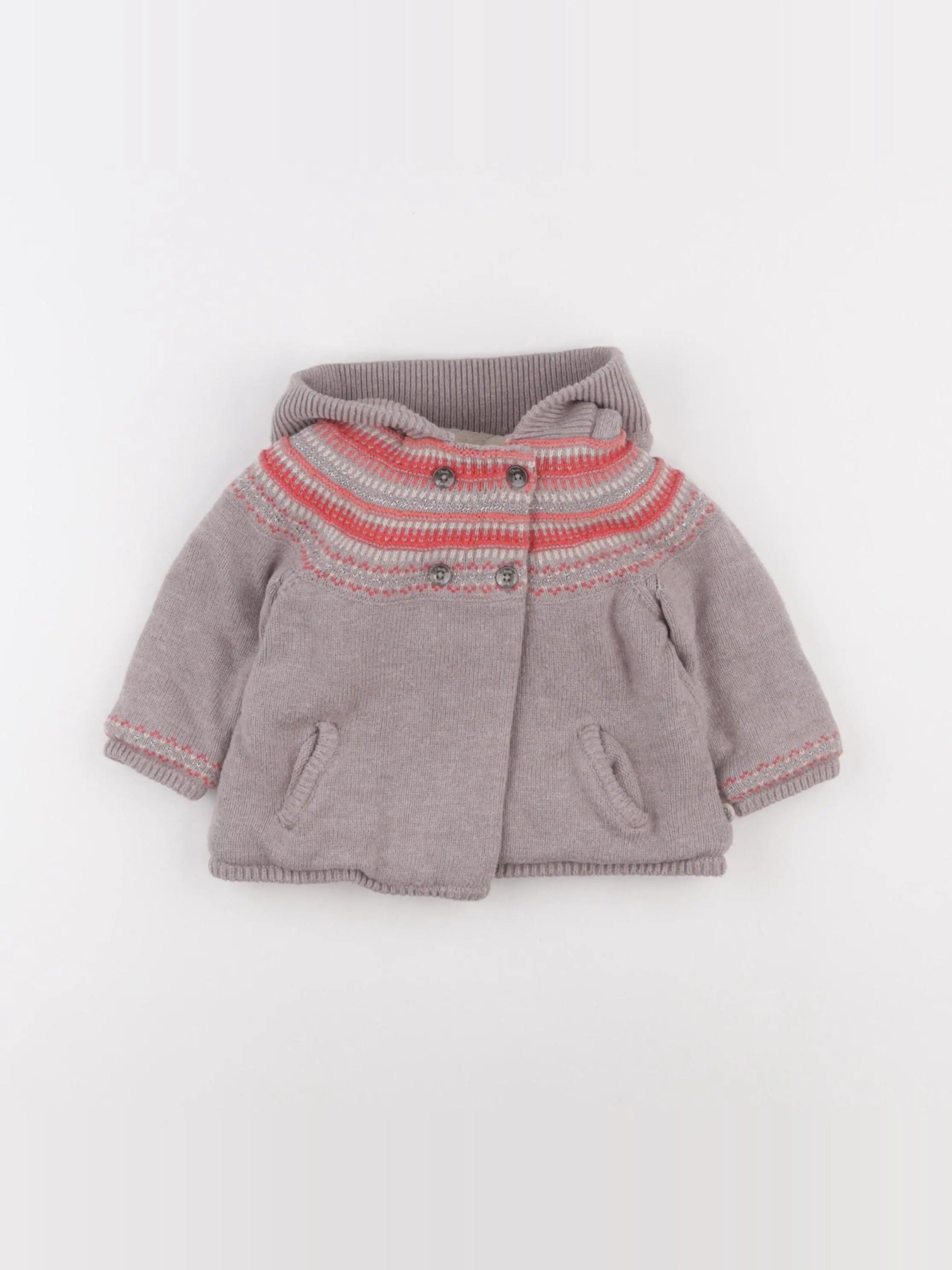 Obaïbi - gilet gris - 6 mois