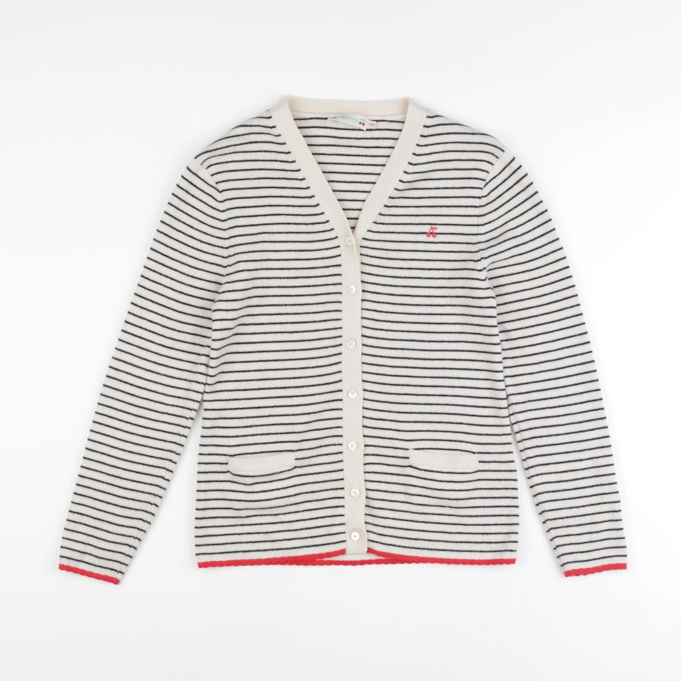 Bonpoint - gilet beige, bleu - 12 ans