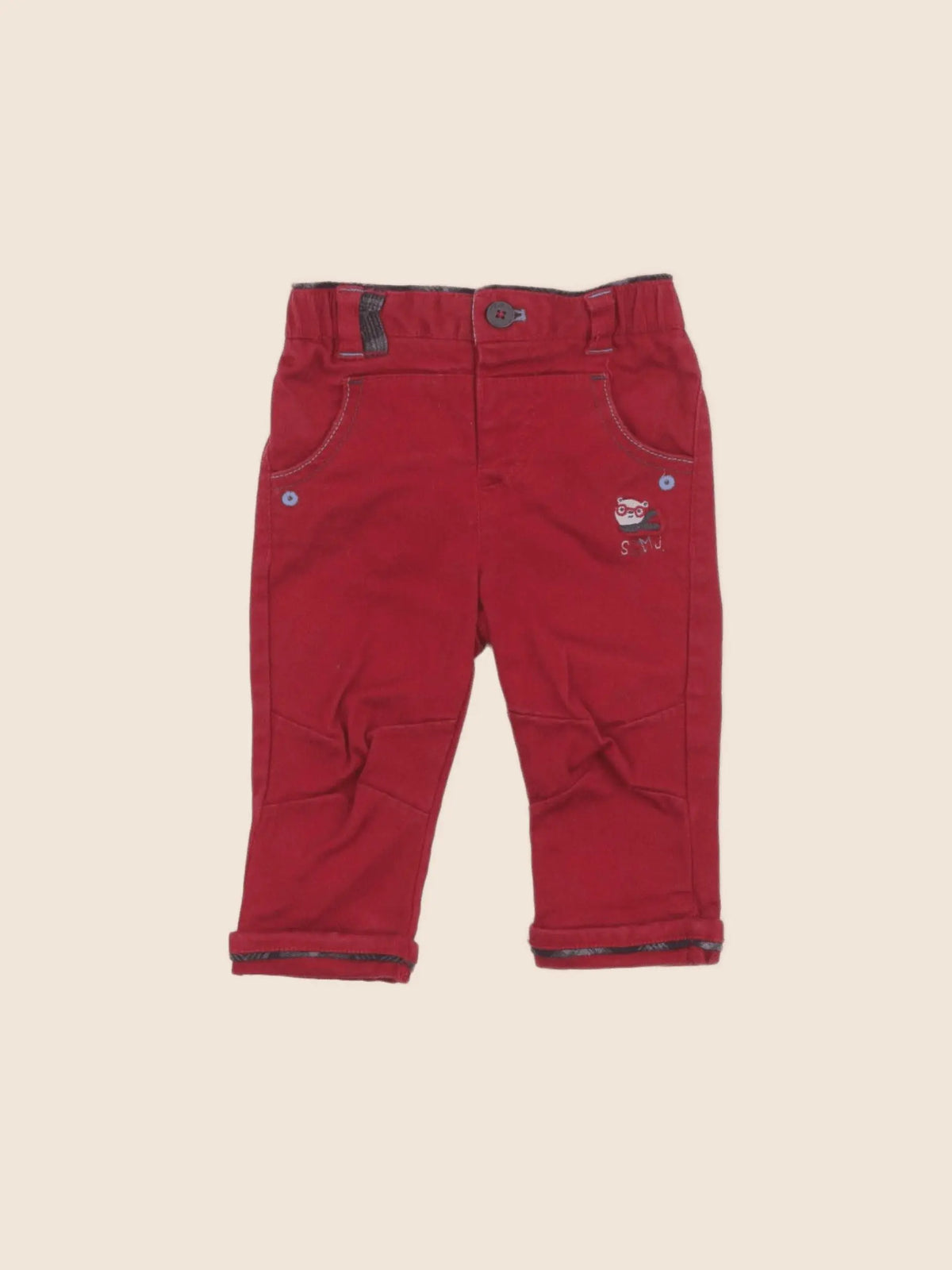 Sergent Major - pantalon rouge - 6 mois