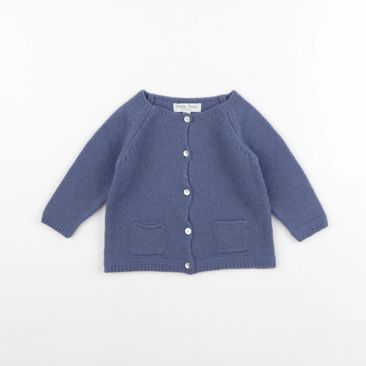 Marie Puce - gilet bleu - 12 mois