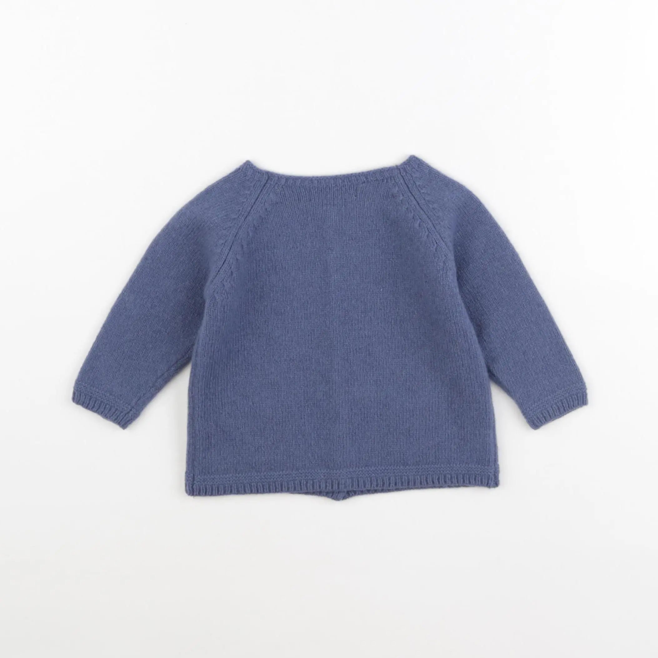 Marie Puce - gilet bleu - 12 mois