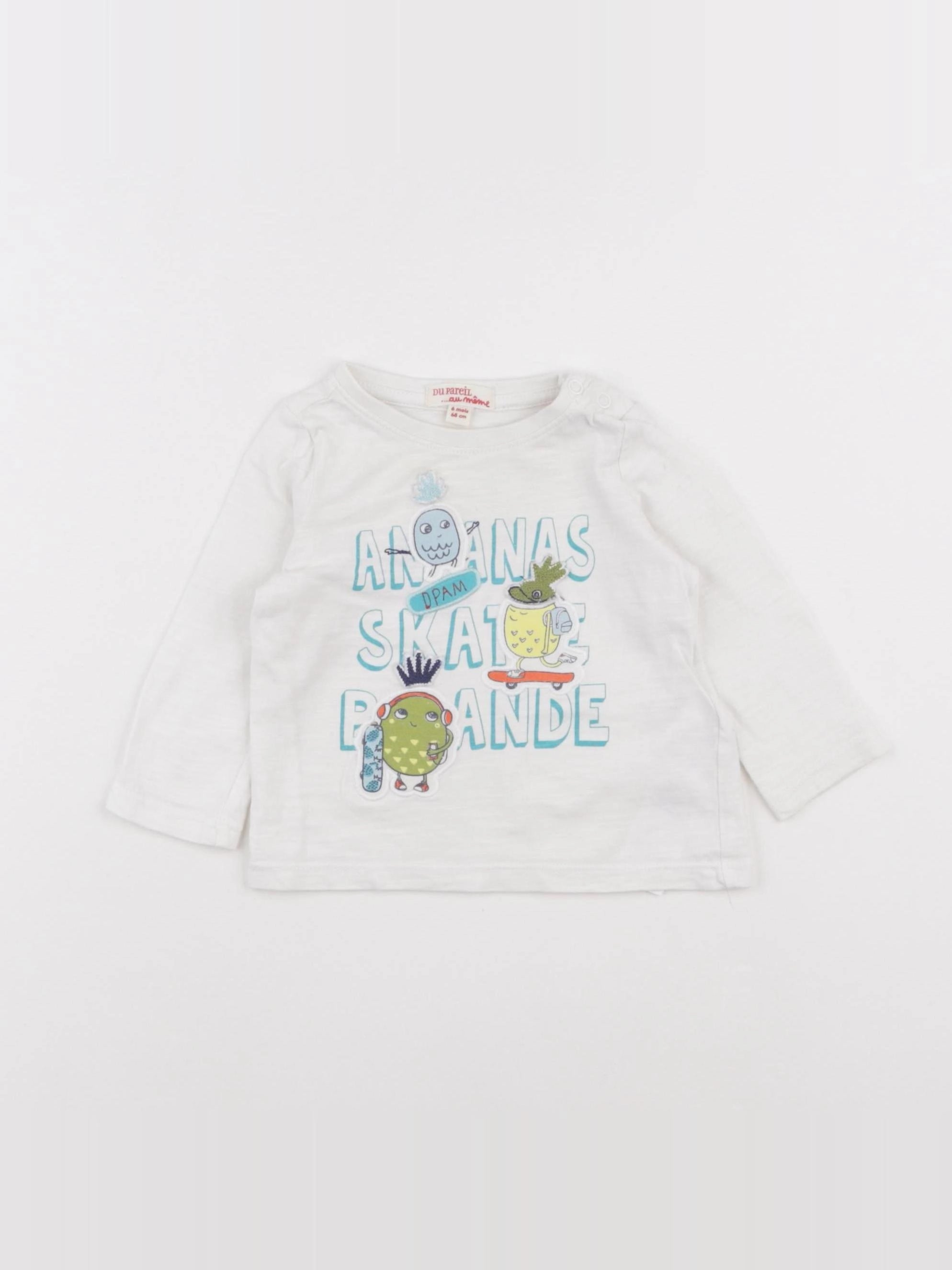 DPAM - tee-shirt multicolore - 6 mois