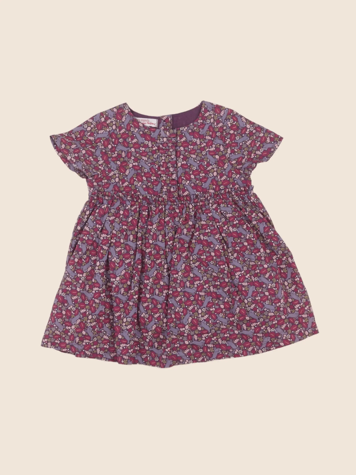 DPAM - robe violet - 12 mois