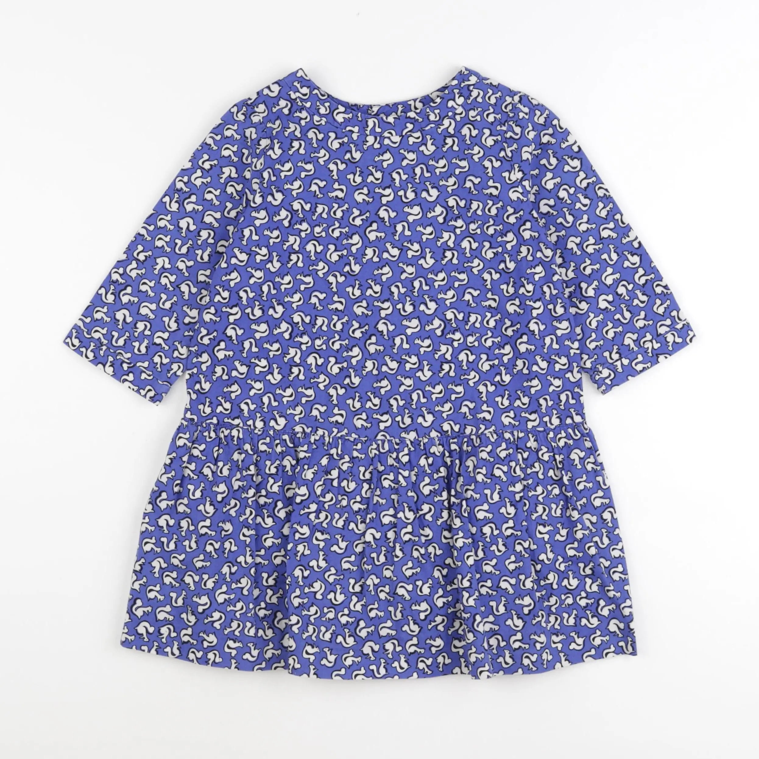 Bonpoint - robe bleu, blanc - 4 ans